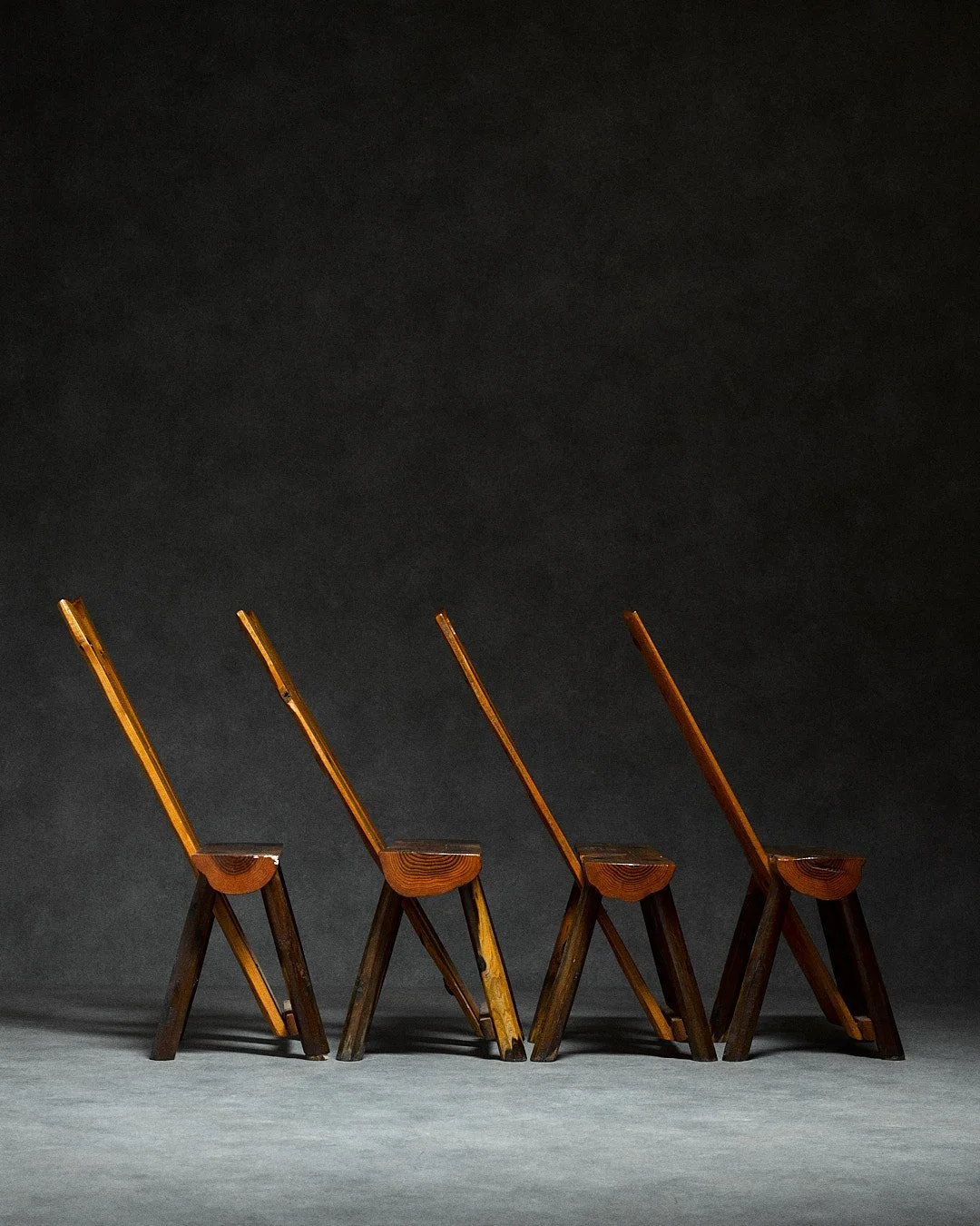 set of 4 folk art chairs from the Italian alps [€450]