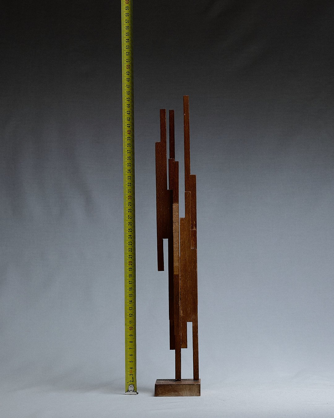 [sold] cubist wooden sculpture