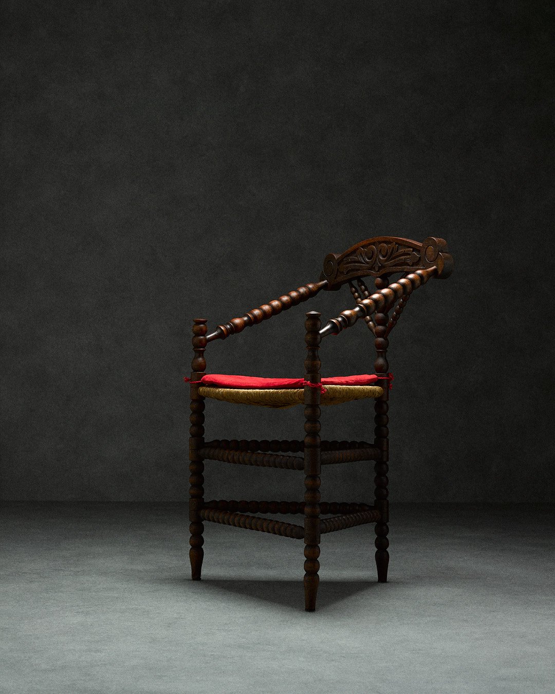 triangular bobbin chair