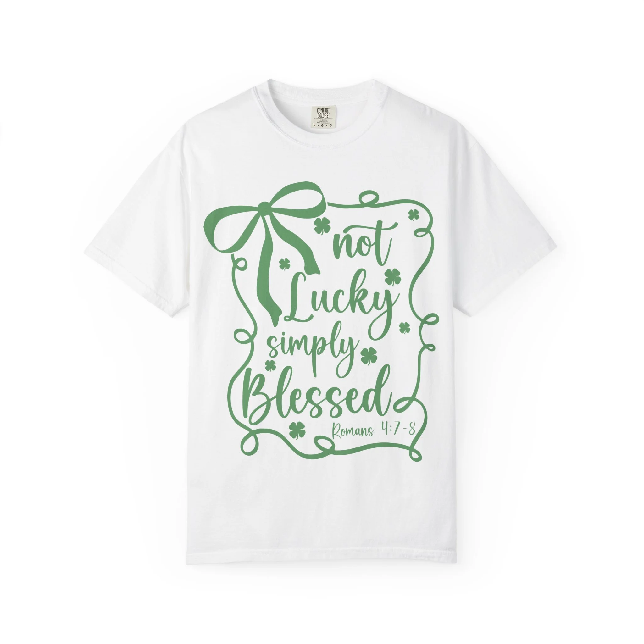 Not Lucky, Simply Blessed T-Shirt — Faith-Based Inspirational Tee