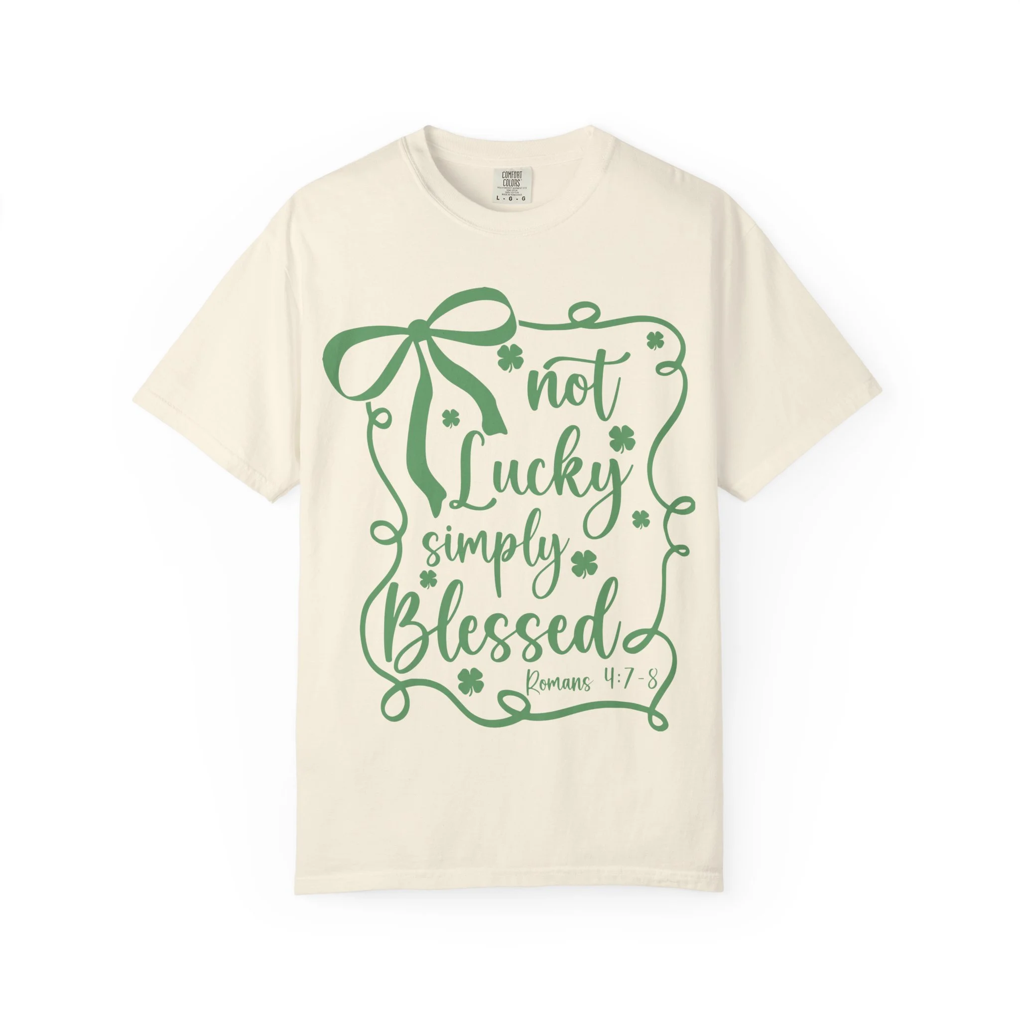 Not Lucky, Simply Blessed T-Shirt — Faith-Based Inspirational Tee