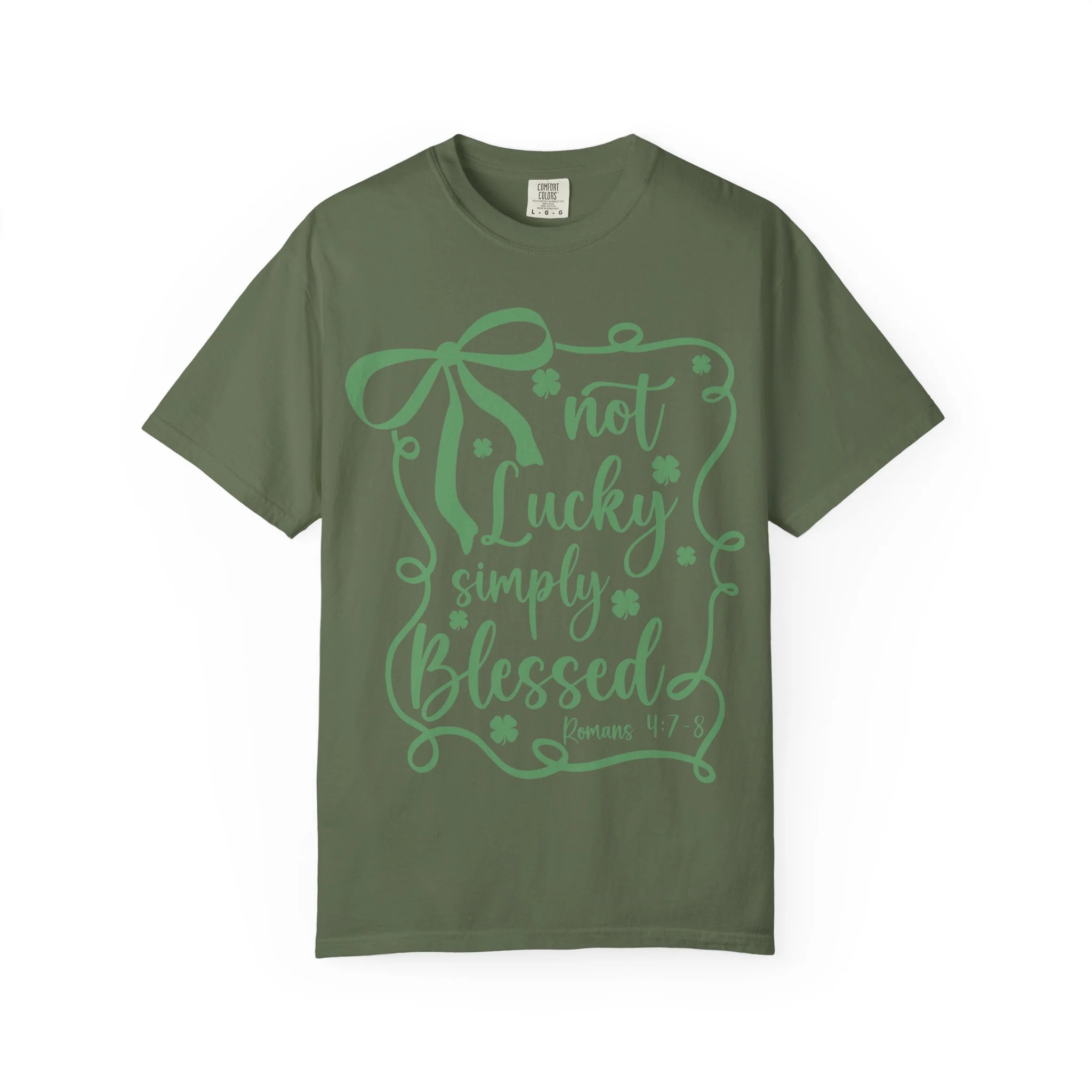 Not Lucky, Simply Blessed T-Shirt — Faith-Based Inspirational Tee