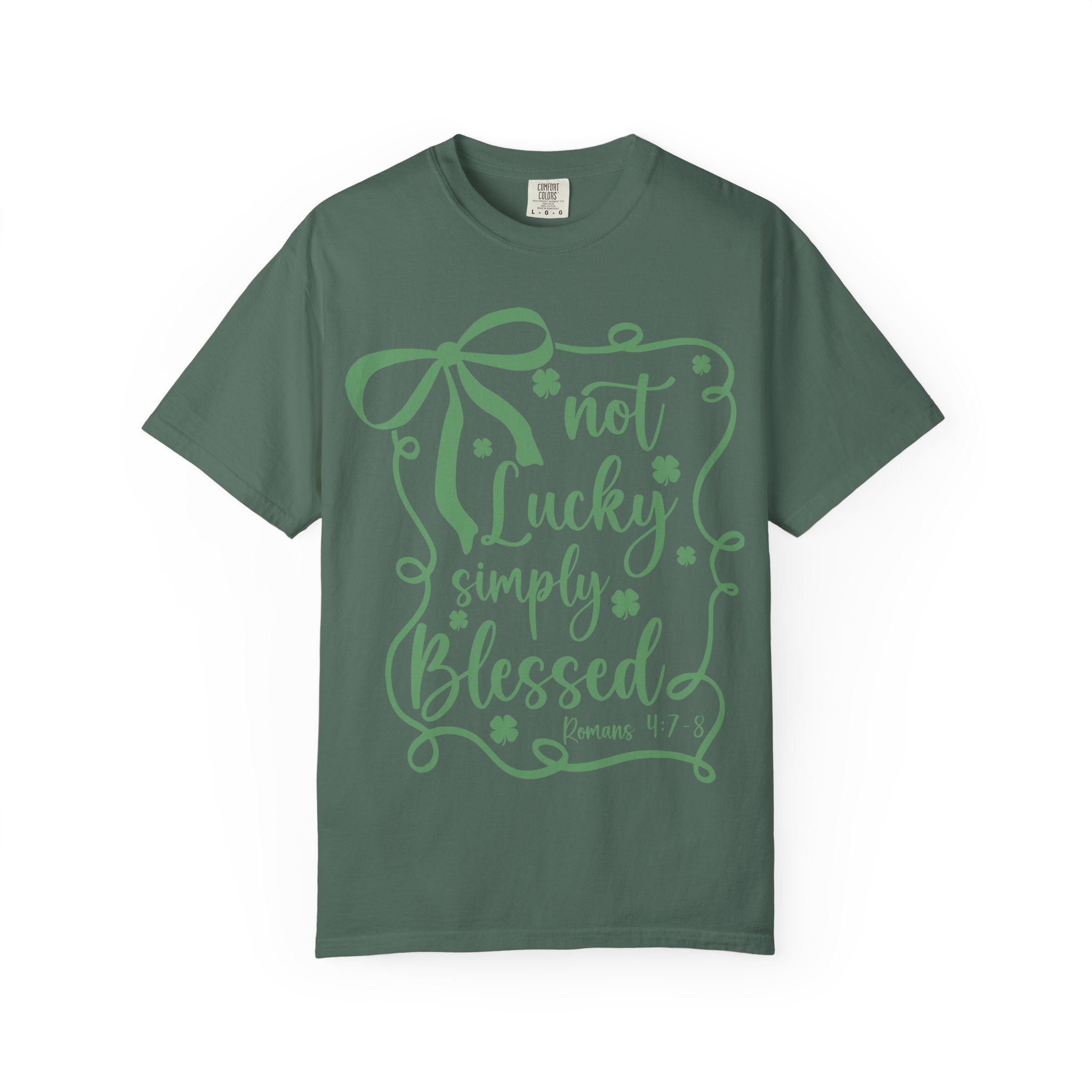 Not Lucky, Simply Blessed T-Shirt — Faith-Based Inspirational Tee
