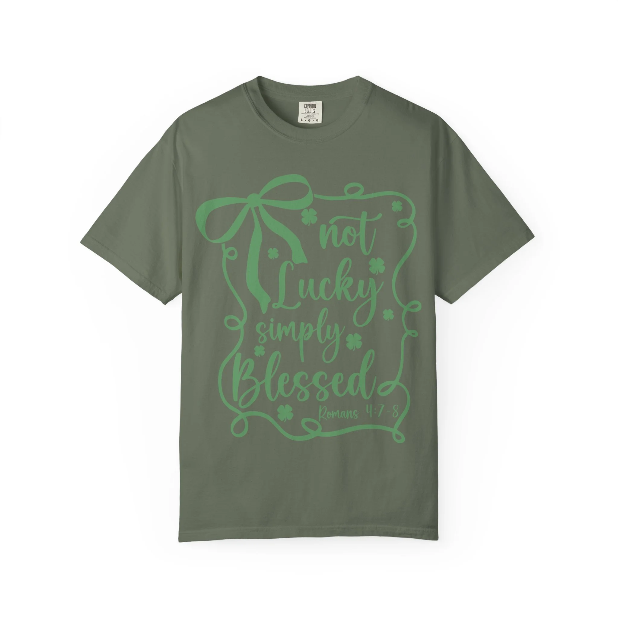 Not Lucky, Simply Blessed T-Shirt — Faith-Based Inspirational Tee