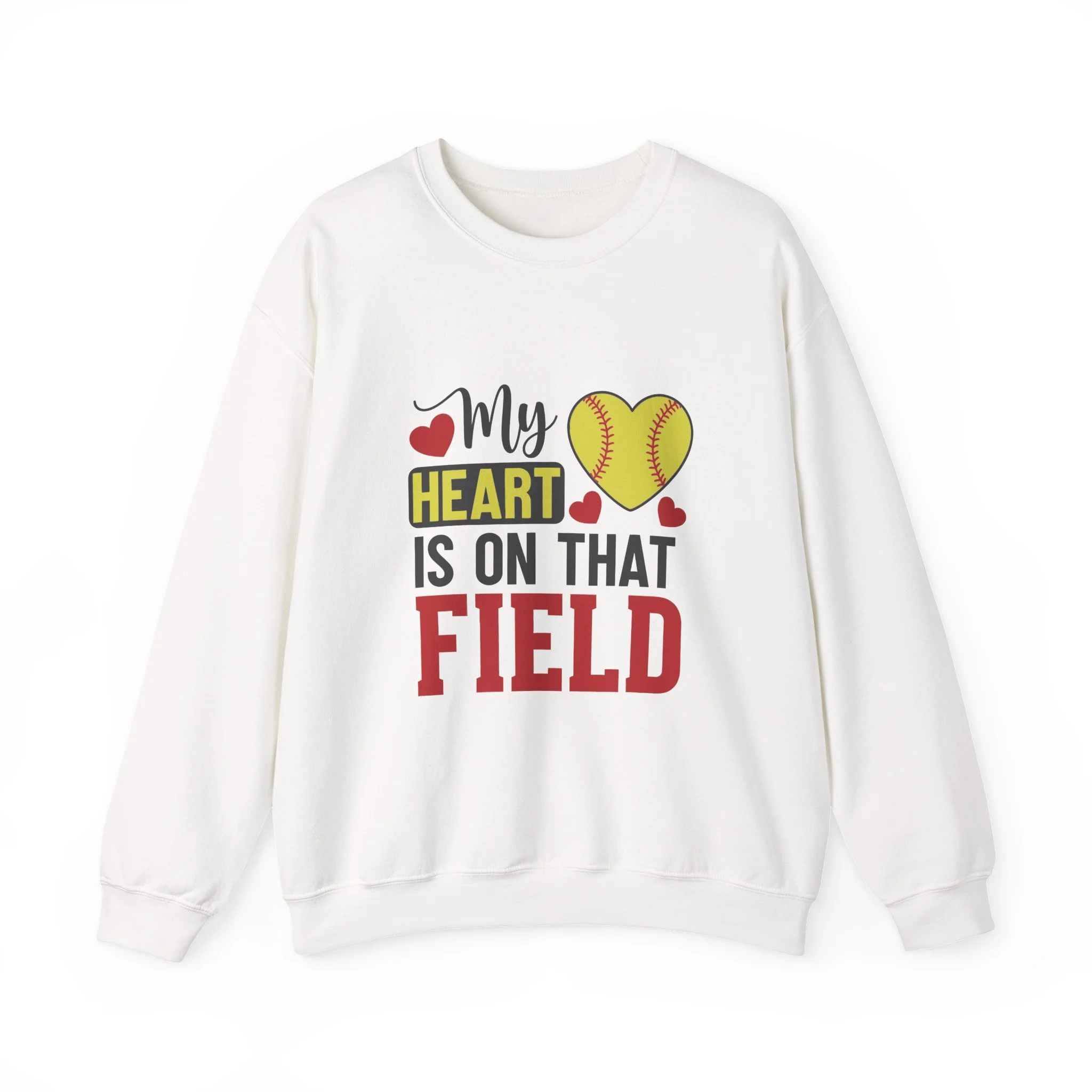 Softball 'My Heart Is On That Field' Crewneck Sweatshirt