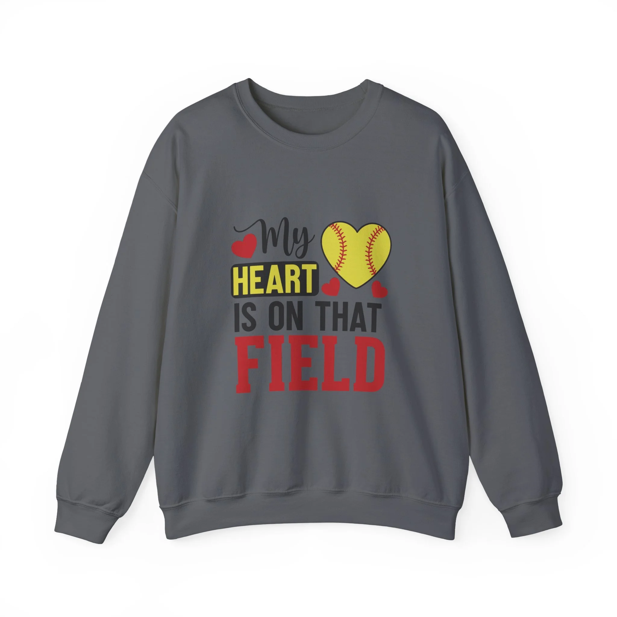 Softball 'My Heart Is On That Field' Crewneck Sweatshirt