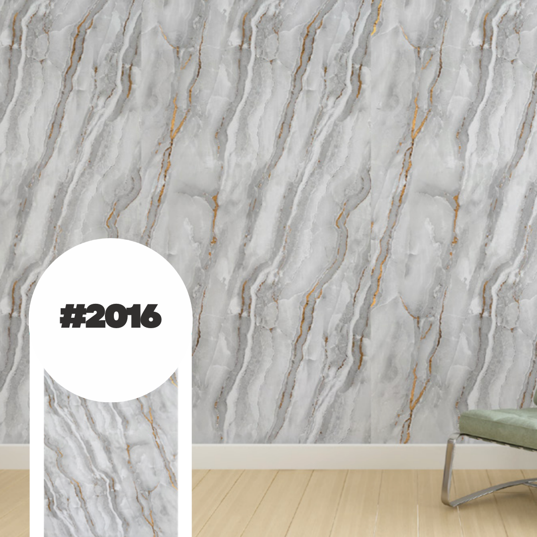Marble Panel -  Gray And dark Golden