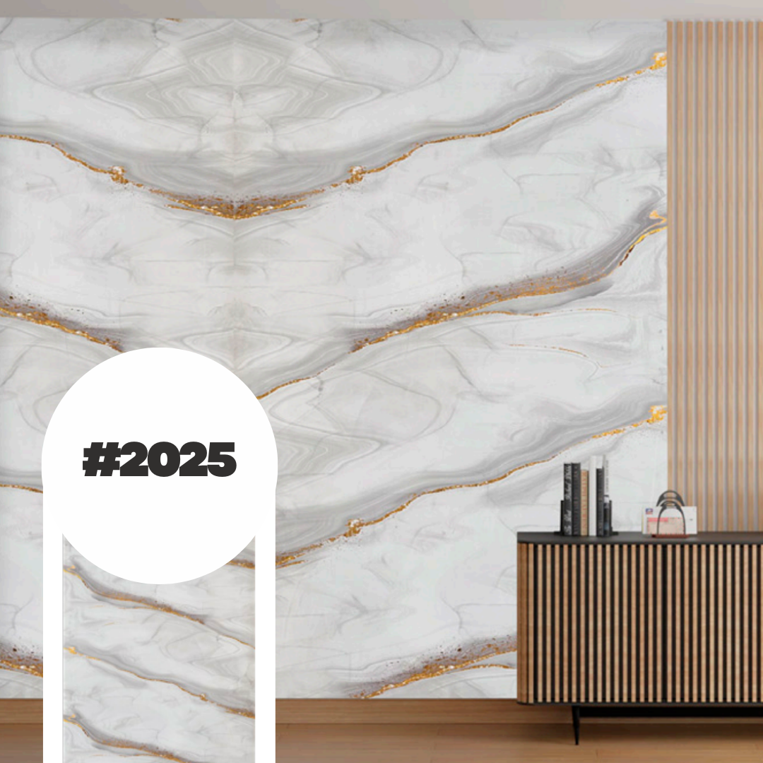 Marble Panel - Elegant Gray Golden