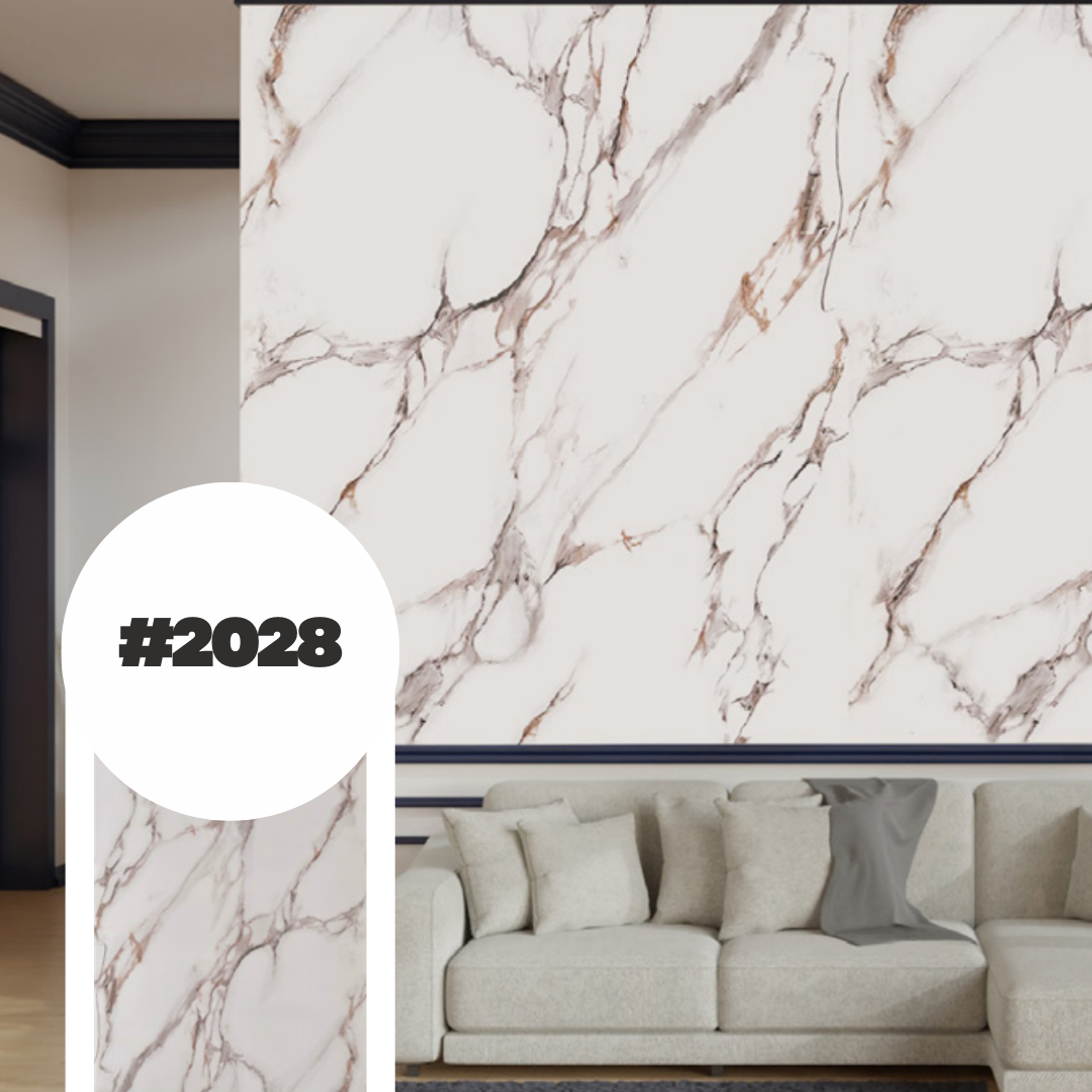 Marble Panel - Classic White And brown
