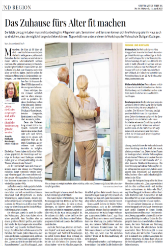 Stuttgarter Zeitung Wohnen im Alter