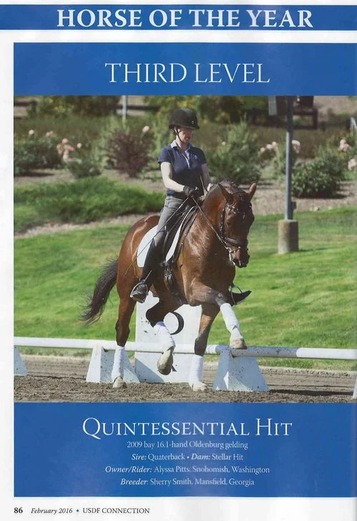 Alyssa in 2016 USDF Yearbook