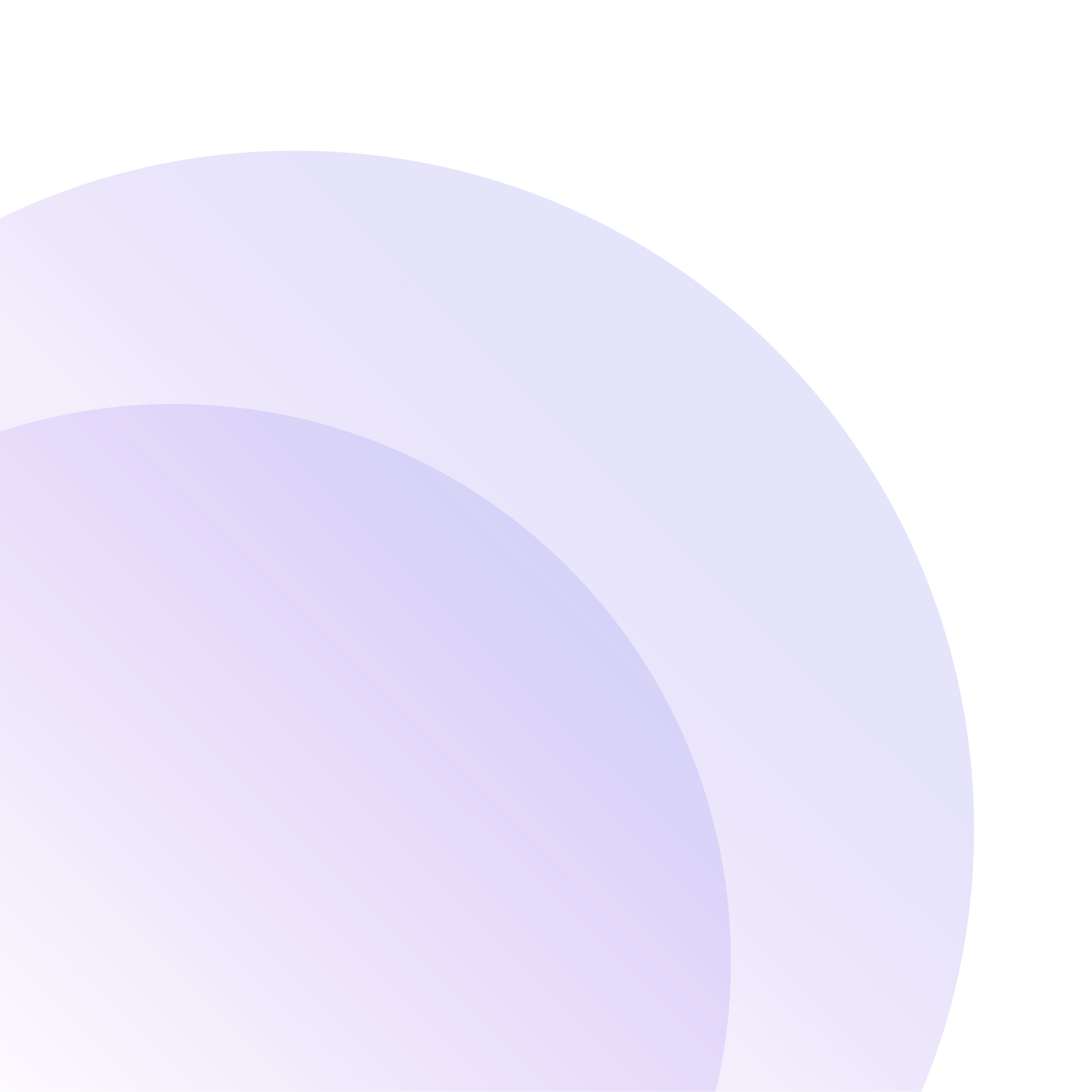 Abstract image with overlapping purple and blue gradient circles against a black background.
