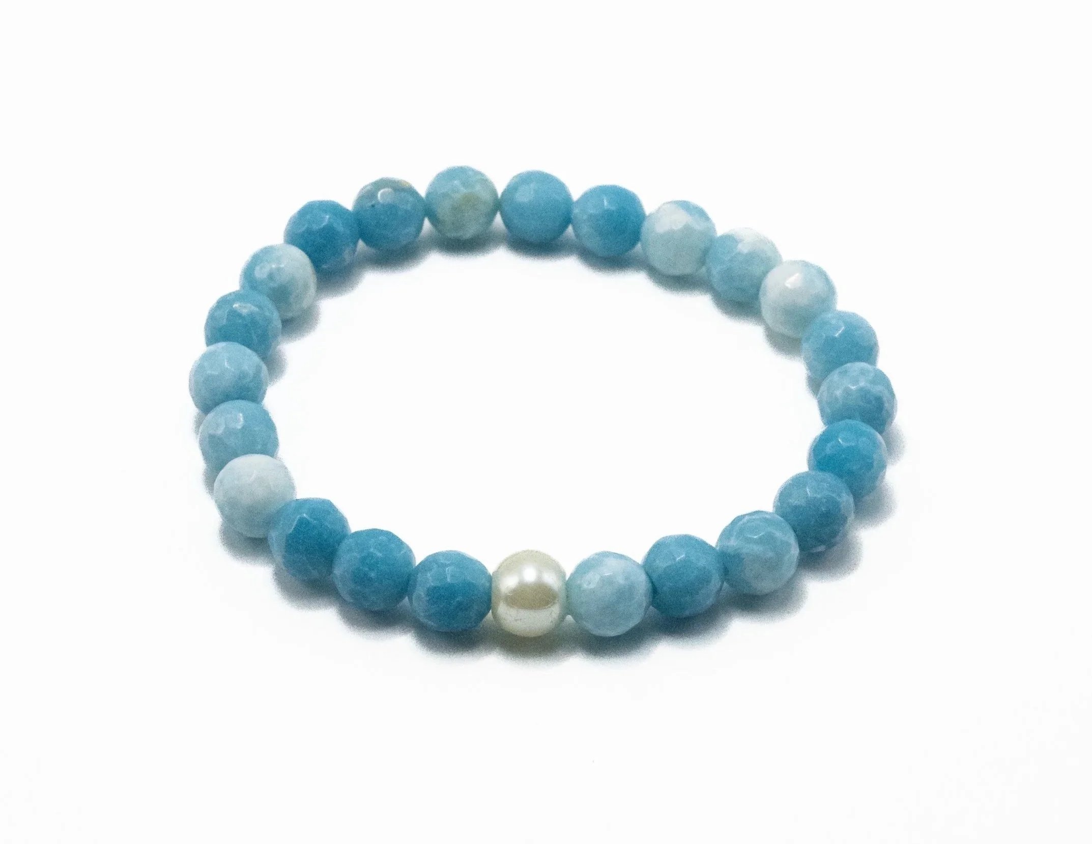 Mermaid Mist Aquamarine & Pearl Bracelet