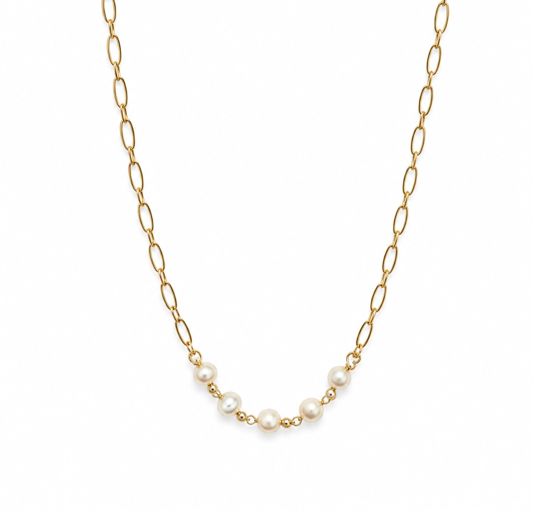 Golden Tide Pearl Necklace