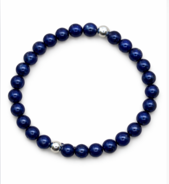 Midnight Spirit Navy & Silver Bracelet