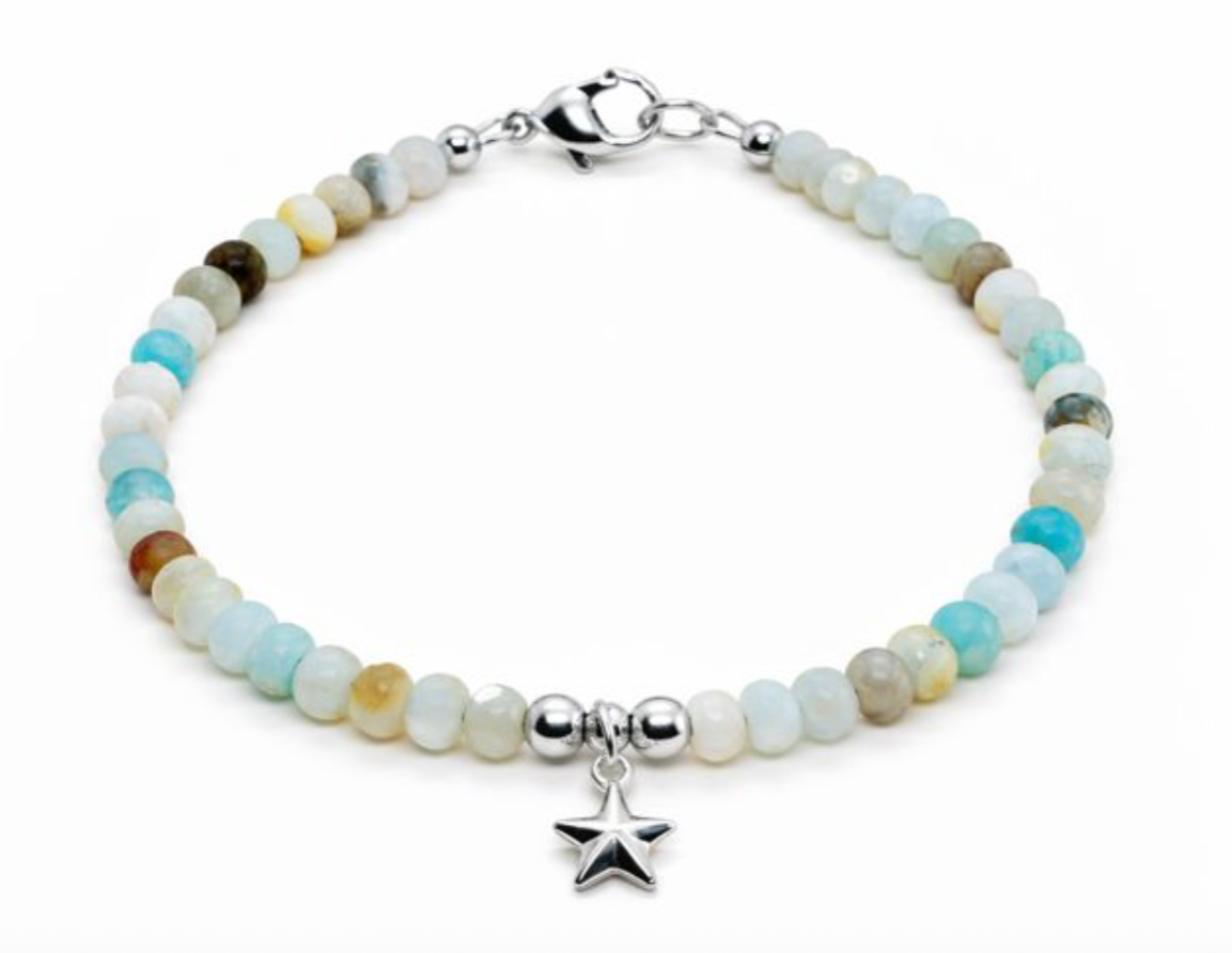 Nomad Starfall Silver & Sea Stone Band