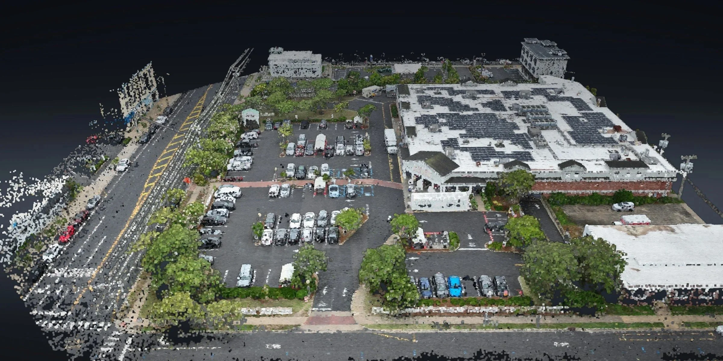 The whole lot in true color, straight from the point cloud