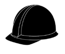 Silhouette of a military helmet