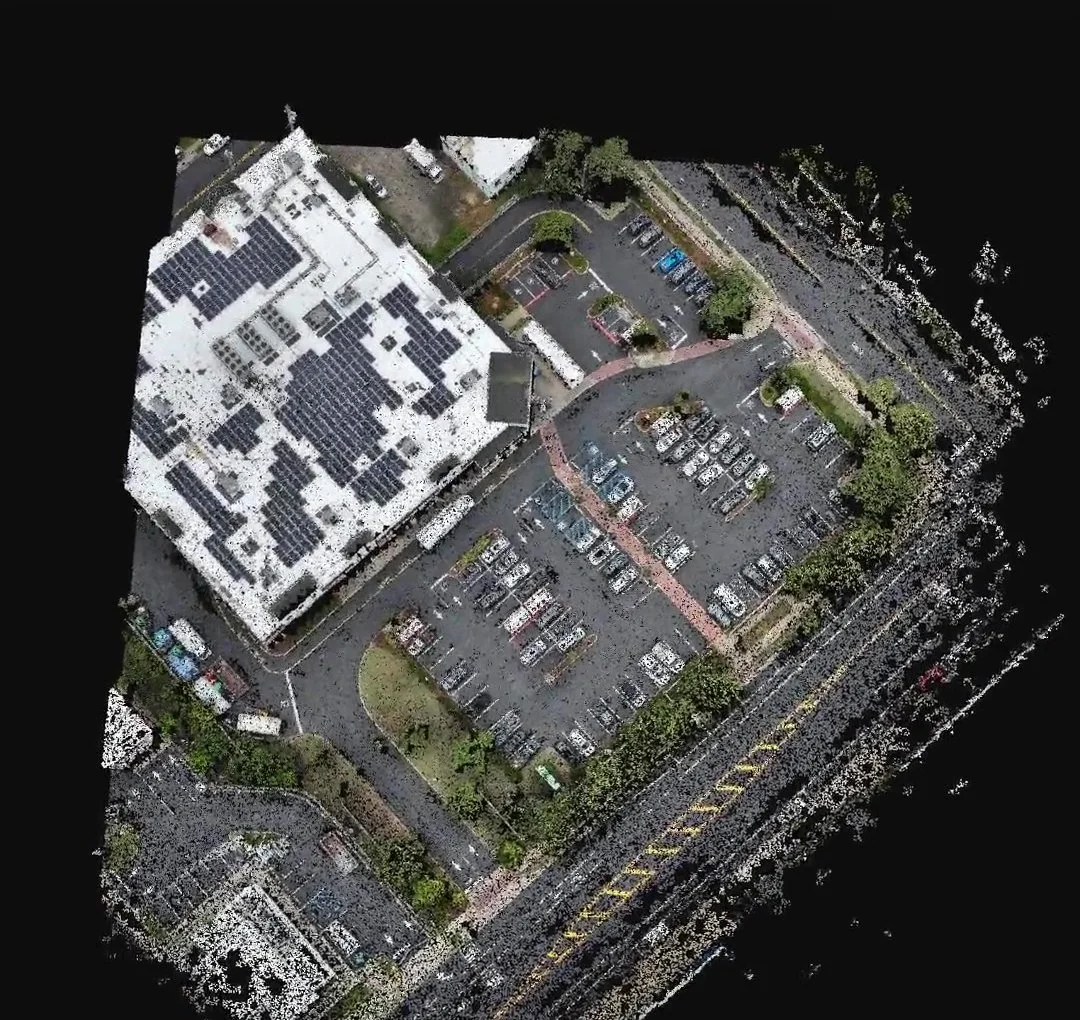 The 54 million-point cloud, checked against that control