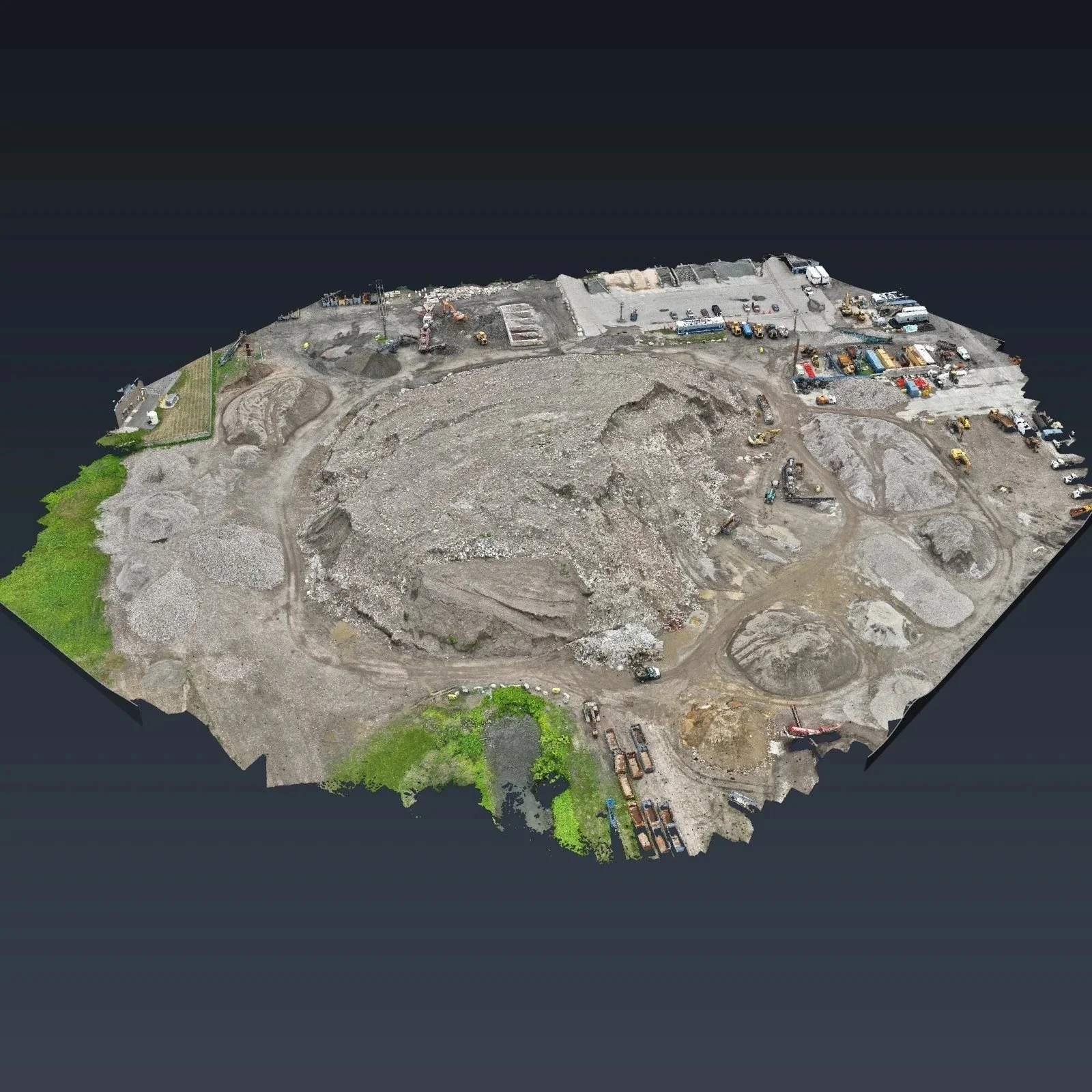 3D point cloud of a stockpile yard in Camden, NJ
