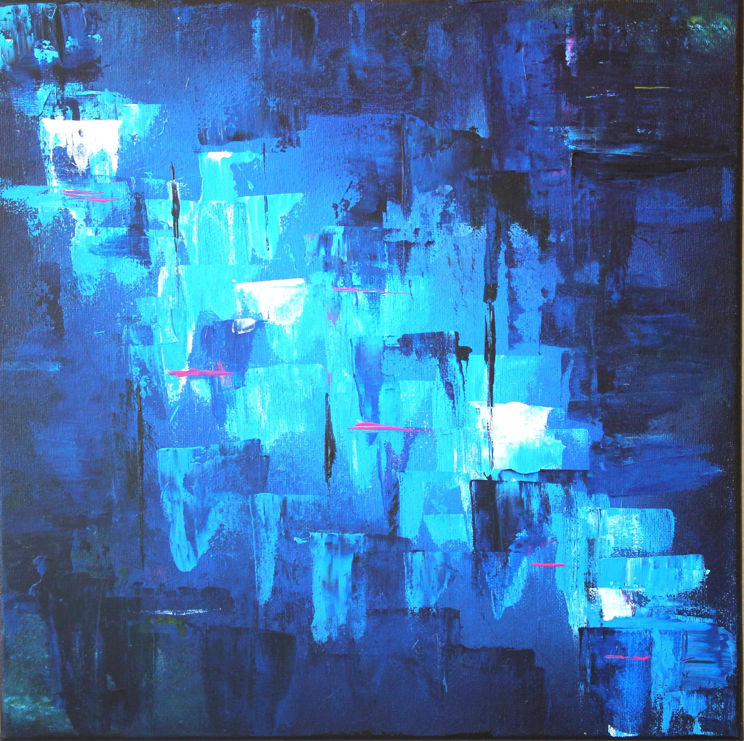Cascade in Blue Hues