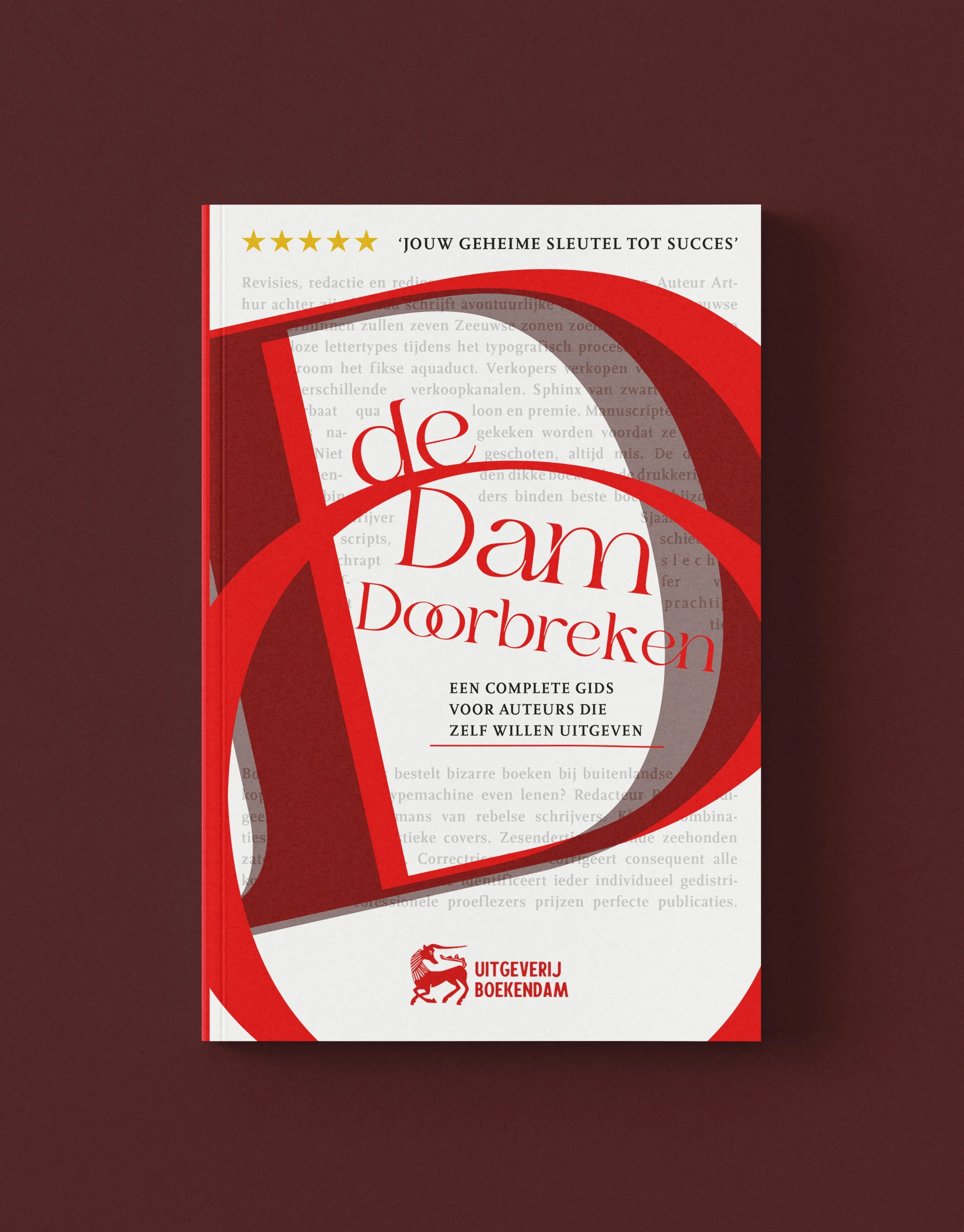 Boek met de titel 'De Dam Dorraken' op een donkere achtergrond.