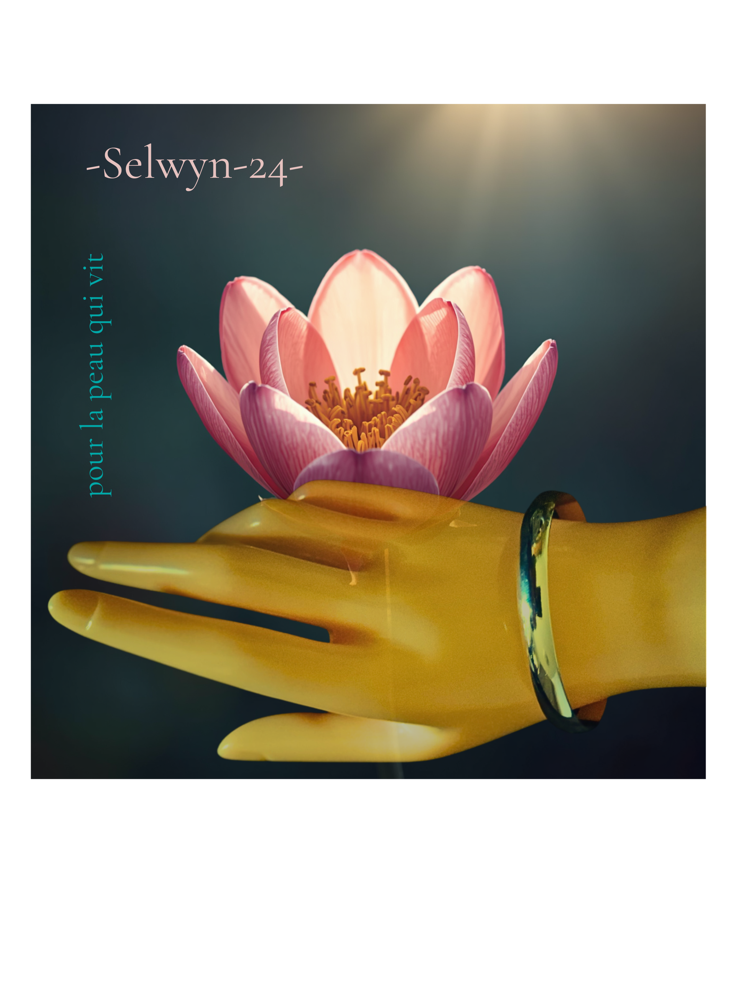 24 Selwyn- Bracelet manchette : Un arc d’argent qui respire qui s’ouvre comme une ligne de lumière autour du poignet . Un cercle qui ne se ferme pas, pour laisser passer le mouvement