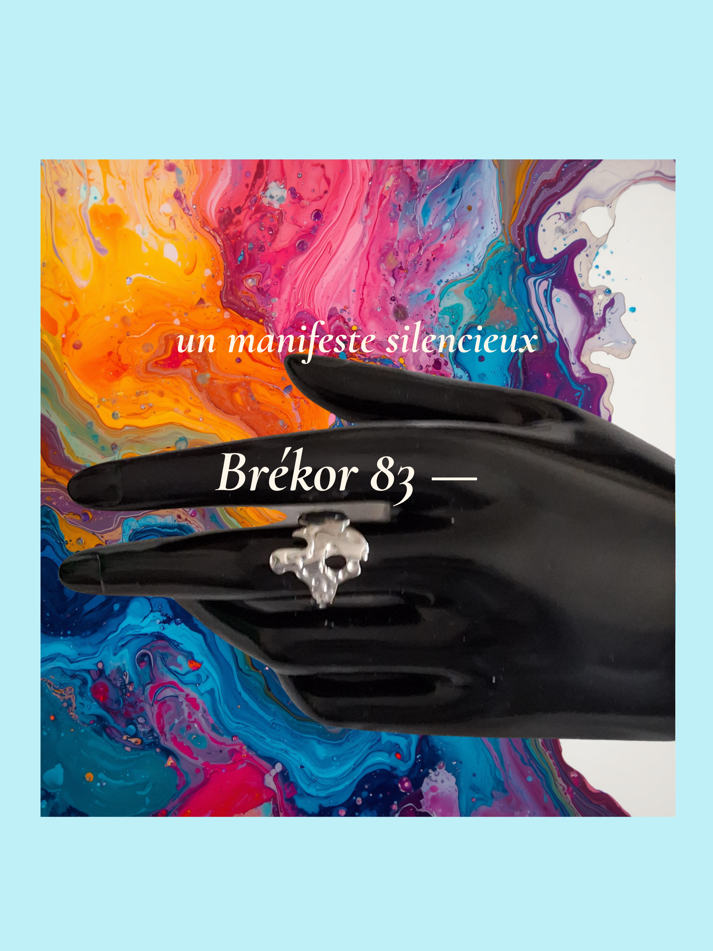 83 Brékor  — Le Métal Né des Chocs - Bague en acier brut (T.7+), finitions rugueuses et irrégulières. Une pièce forte, sculptée par l’impact et la vie.