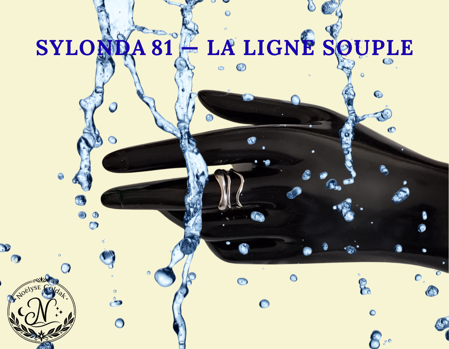 81 Sylonda  — La Ligne Souple: Bague (réglable 6+) en acier en forme de vague épurée. Une ligne douce, fluide et contemporaine.