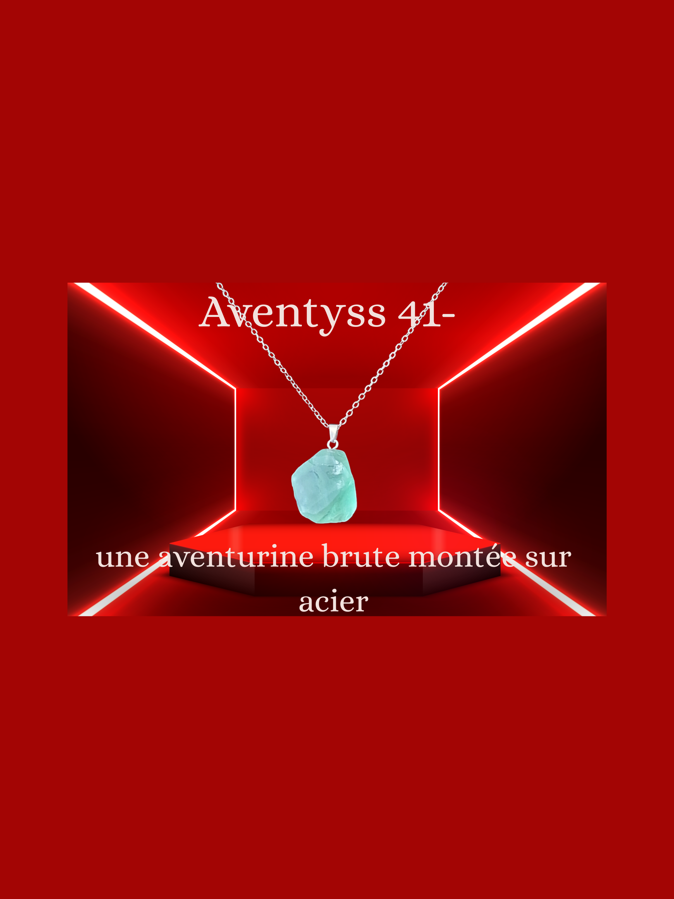 art41- Aventyss 41- Collier avec une aventurine brute montée sur acier,.png