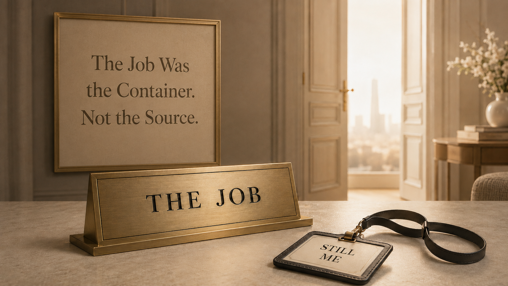 The Job Gave You a Place to Express It. It Didn't Create It.