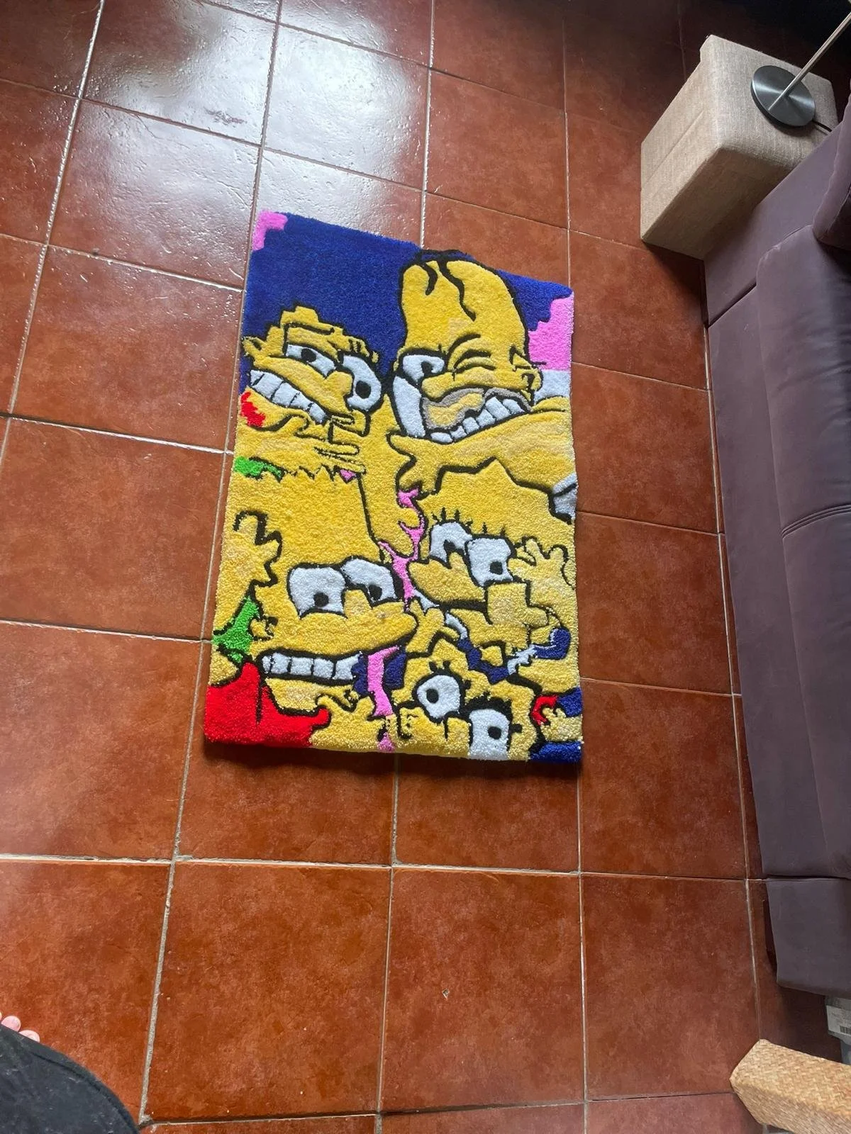 Simpsons tufted wool rug