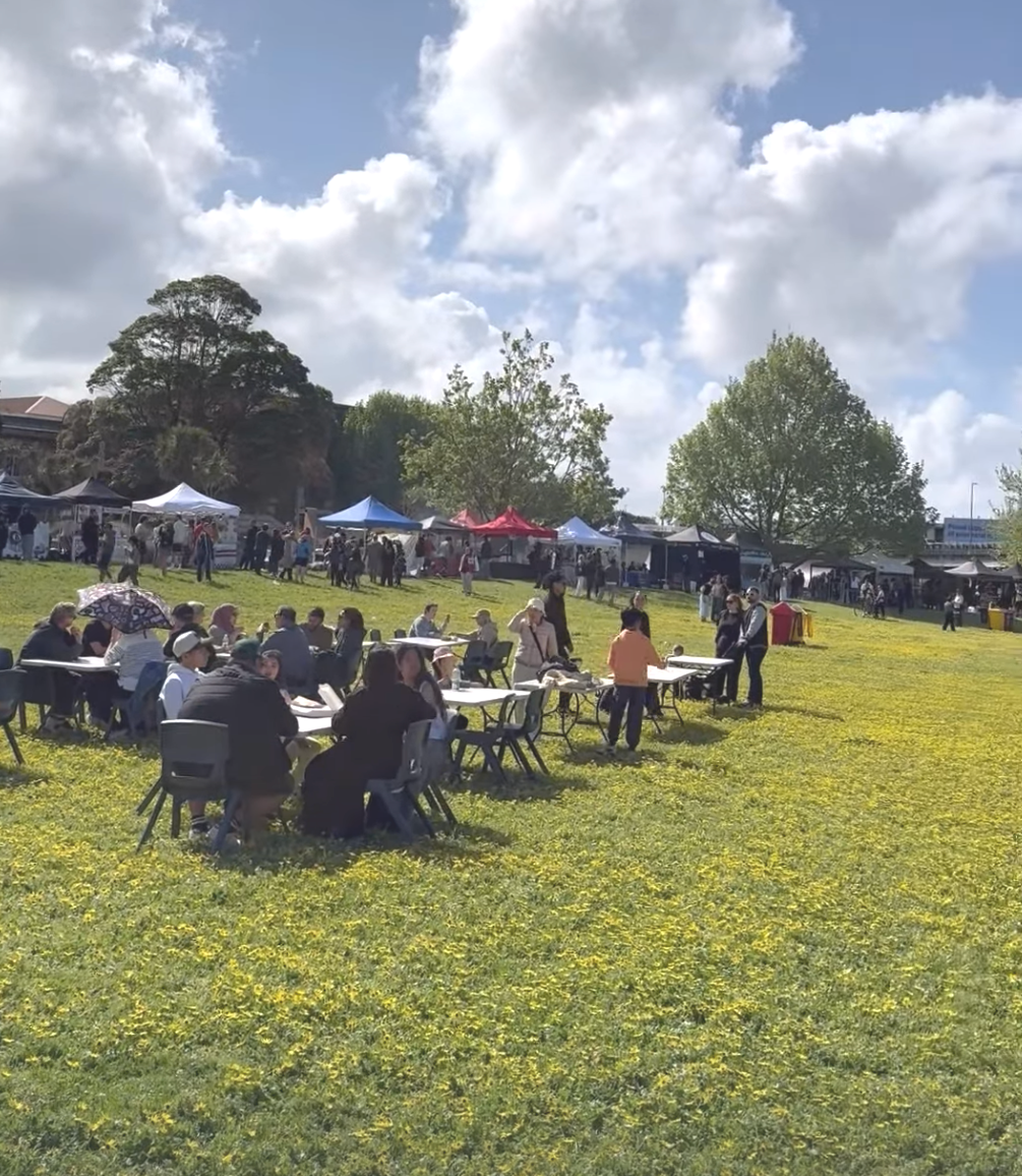 Dining at Open Circle Markets Auckland