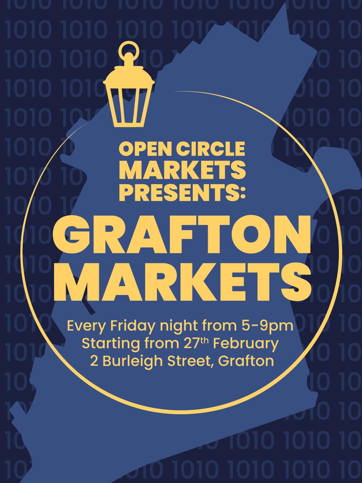 OPEN CIRCLE 🤝 GRAFTON 

Weekly friday markets are finally BACK! Open Circle will be popping up in Grafton EVERY FRIDAY NIGHT from the 27th of Feb!

Similar to our Mt Albert market, we will be rotating vendors weekly - but this time, we have over 20+