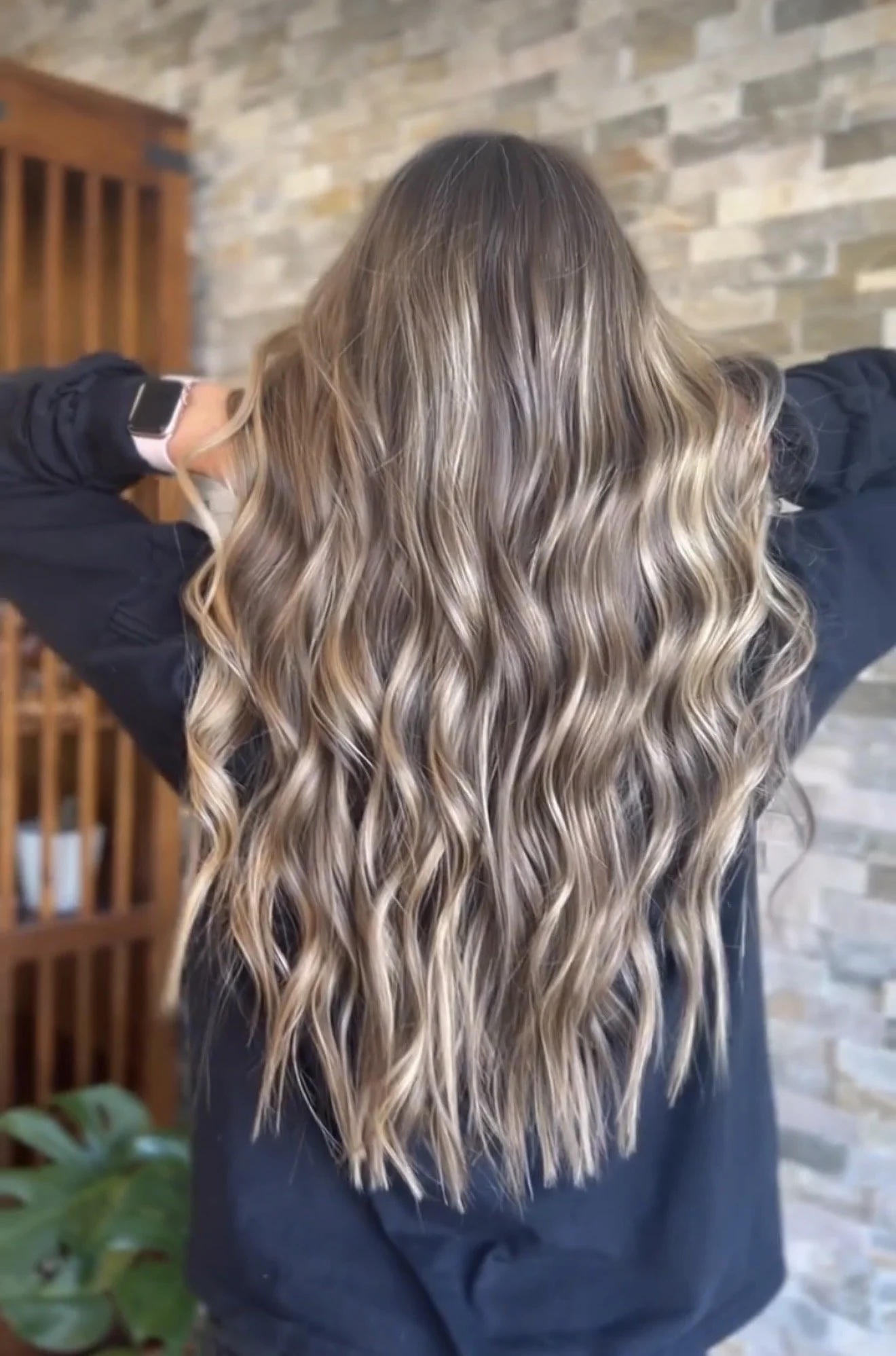 Before and after hair extensions transformation by Courtney James