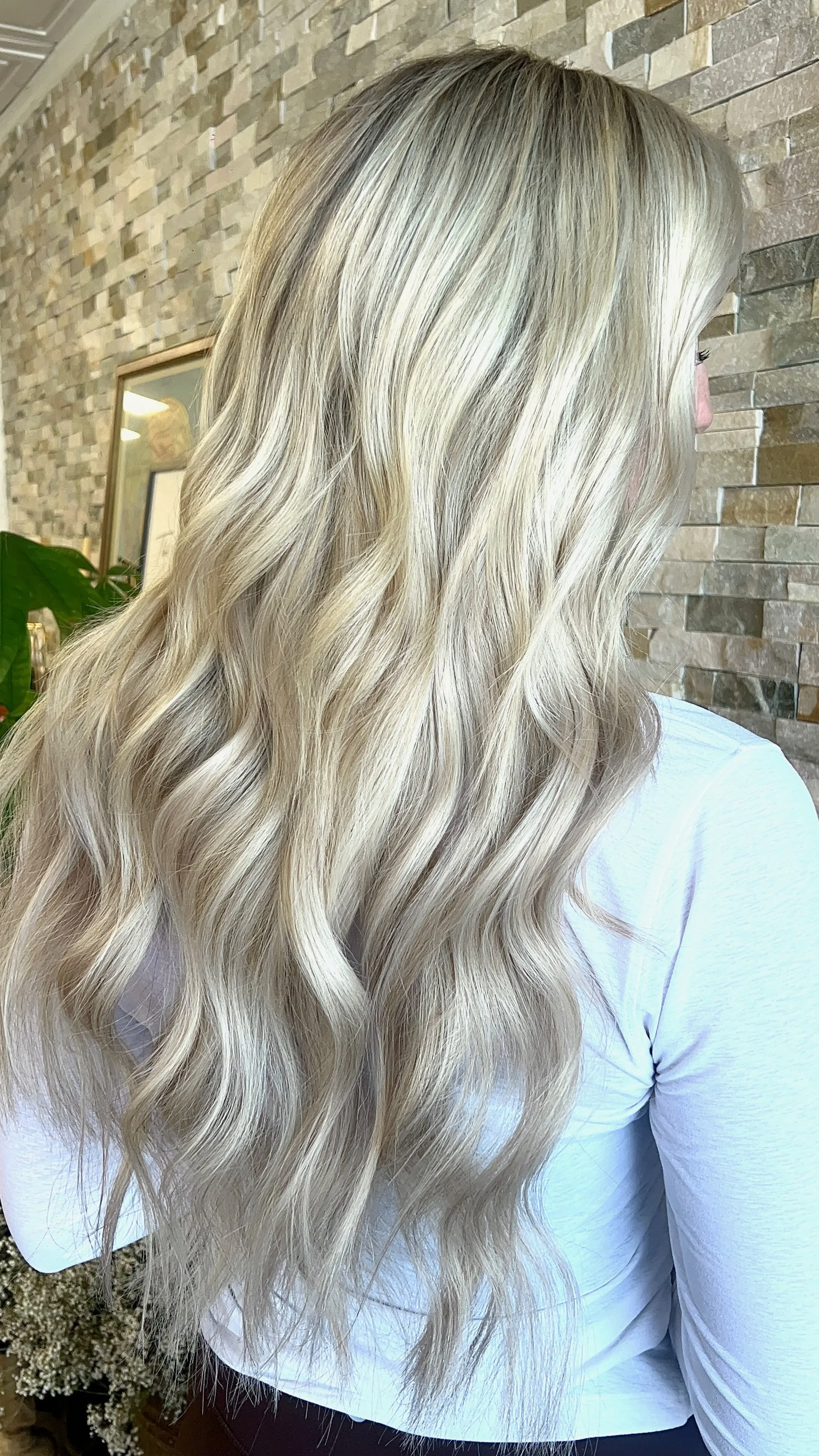 Dimensional blonde hair color created at Courtney James Styling