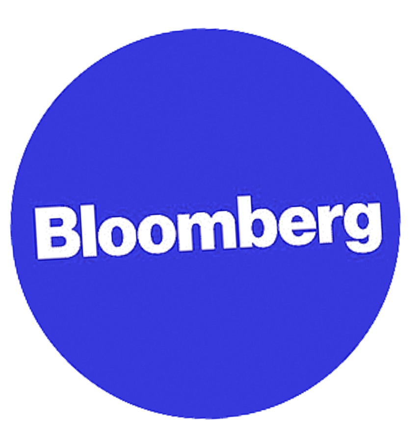 Bloomberg logo in a blue circular badge.