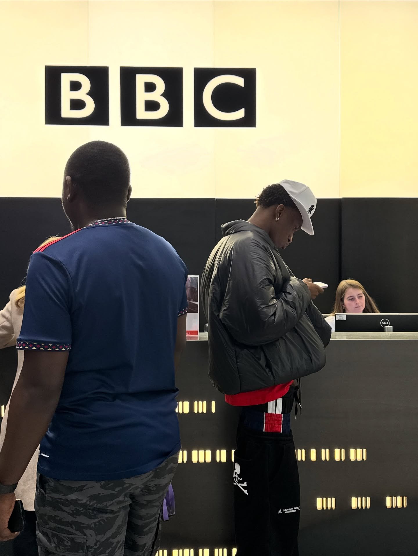 Mavo at BBC office. Tour