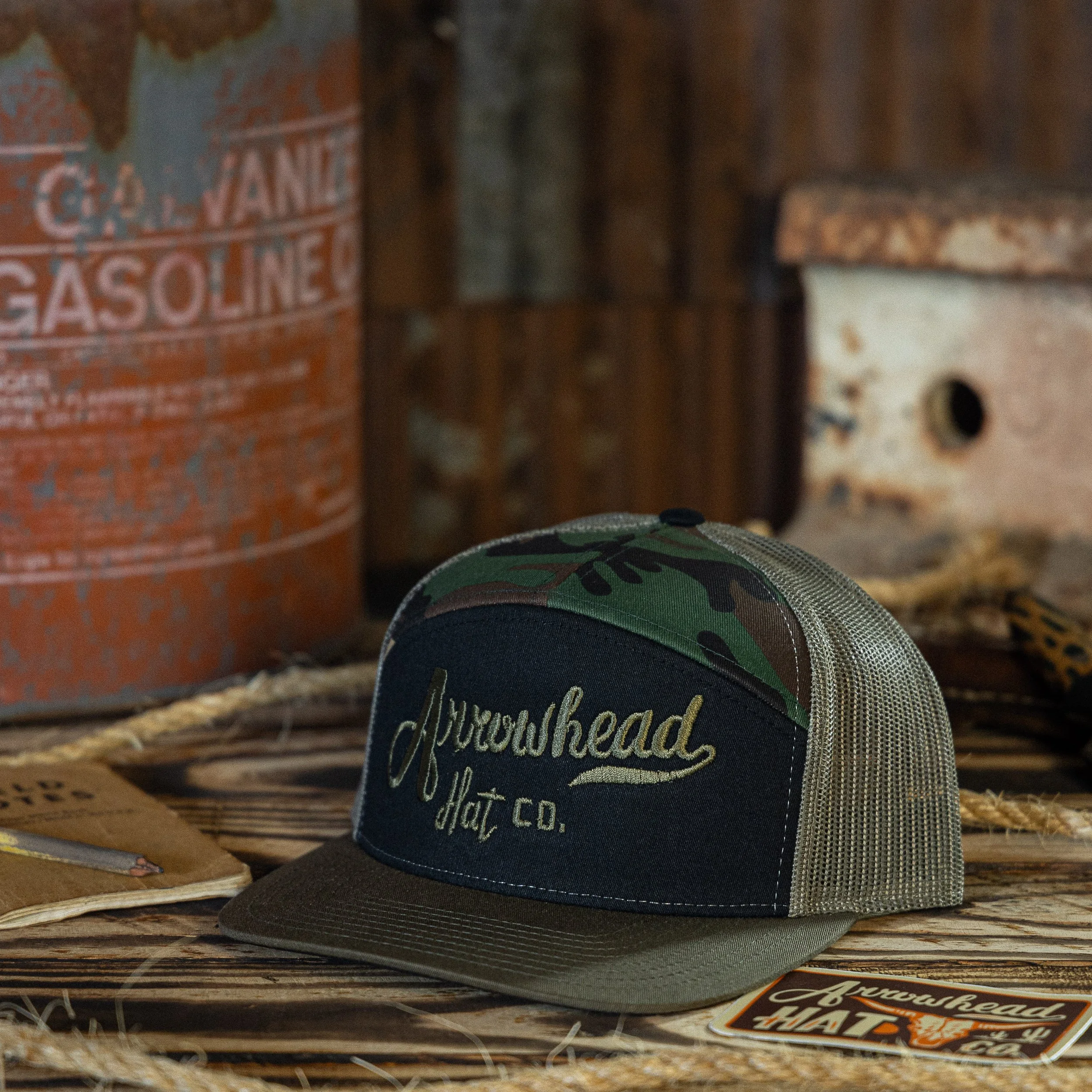 Arrowhead Hat Co. – The Hideout Camo Trucker