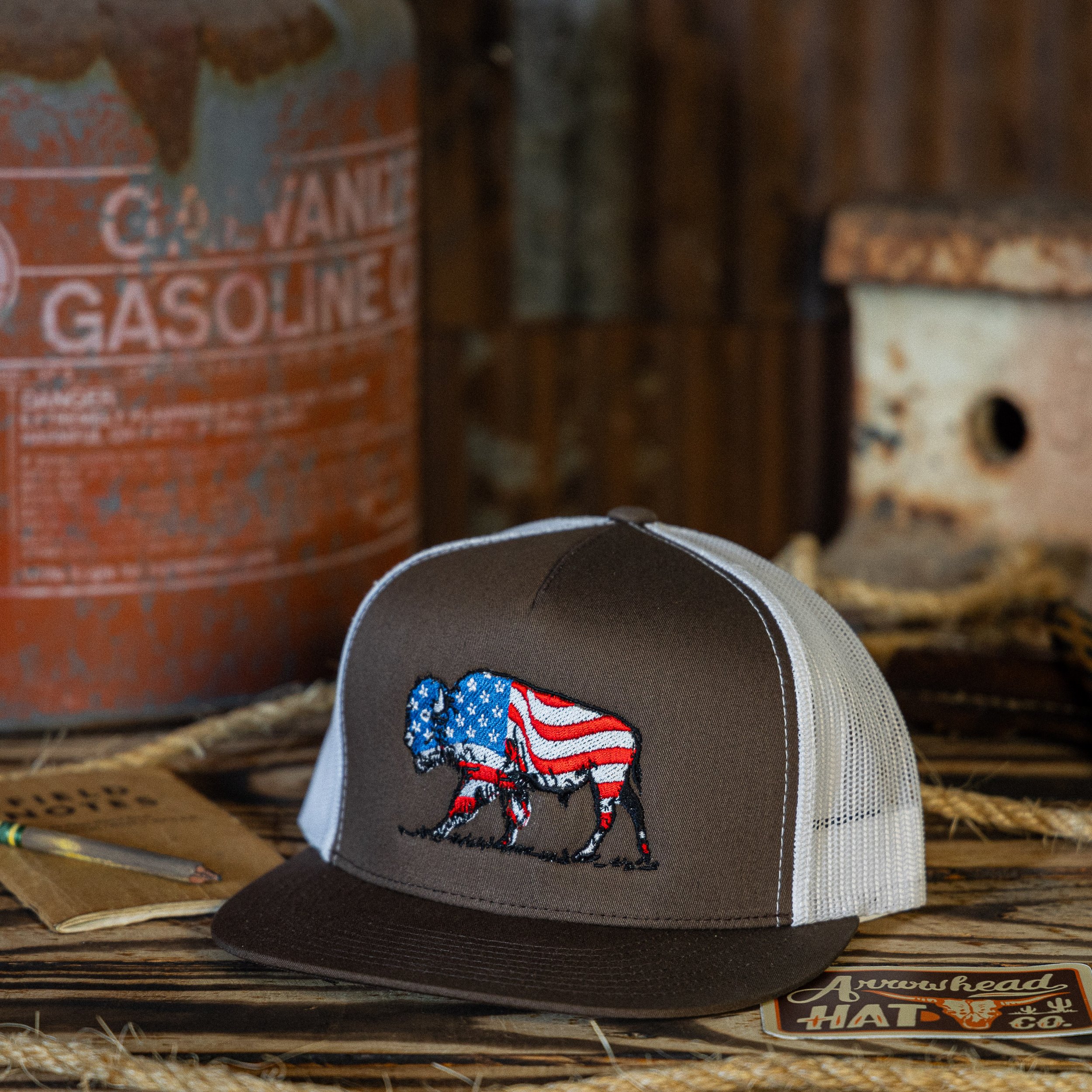 Arrowhead Hat Co. – The Patriot Bison Trucker