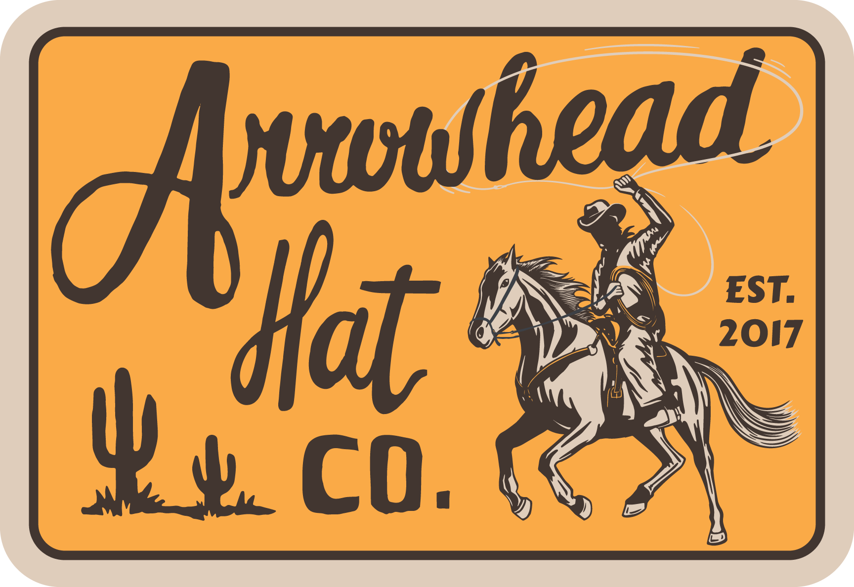 Arrowhead Hat Co. "Rider & Rope" Sticker