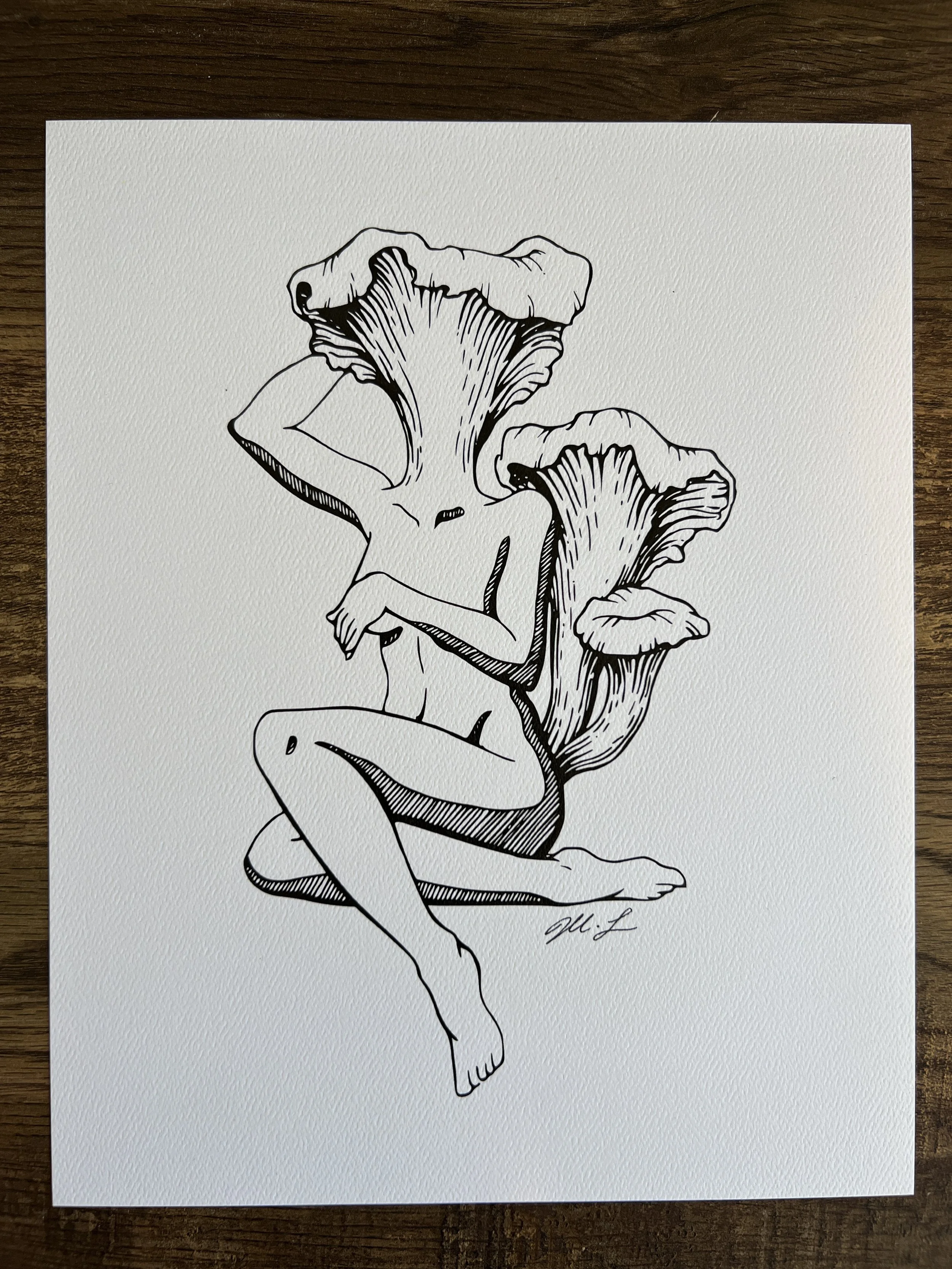 Chanterelle Lady Print