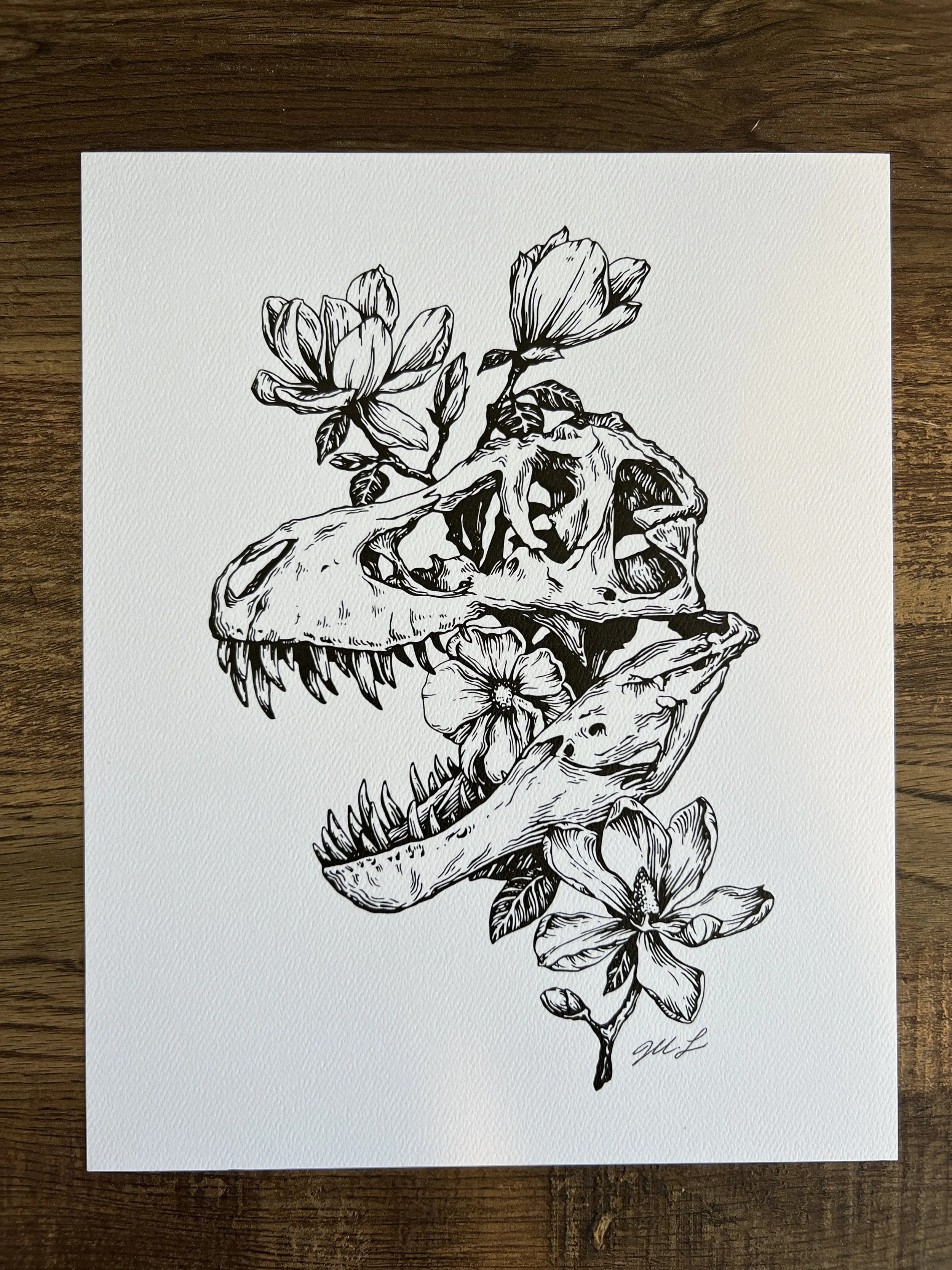 T-Rex Skull Print