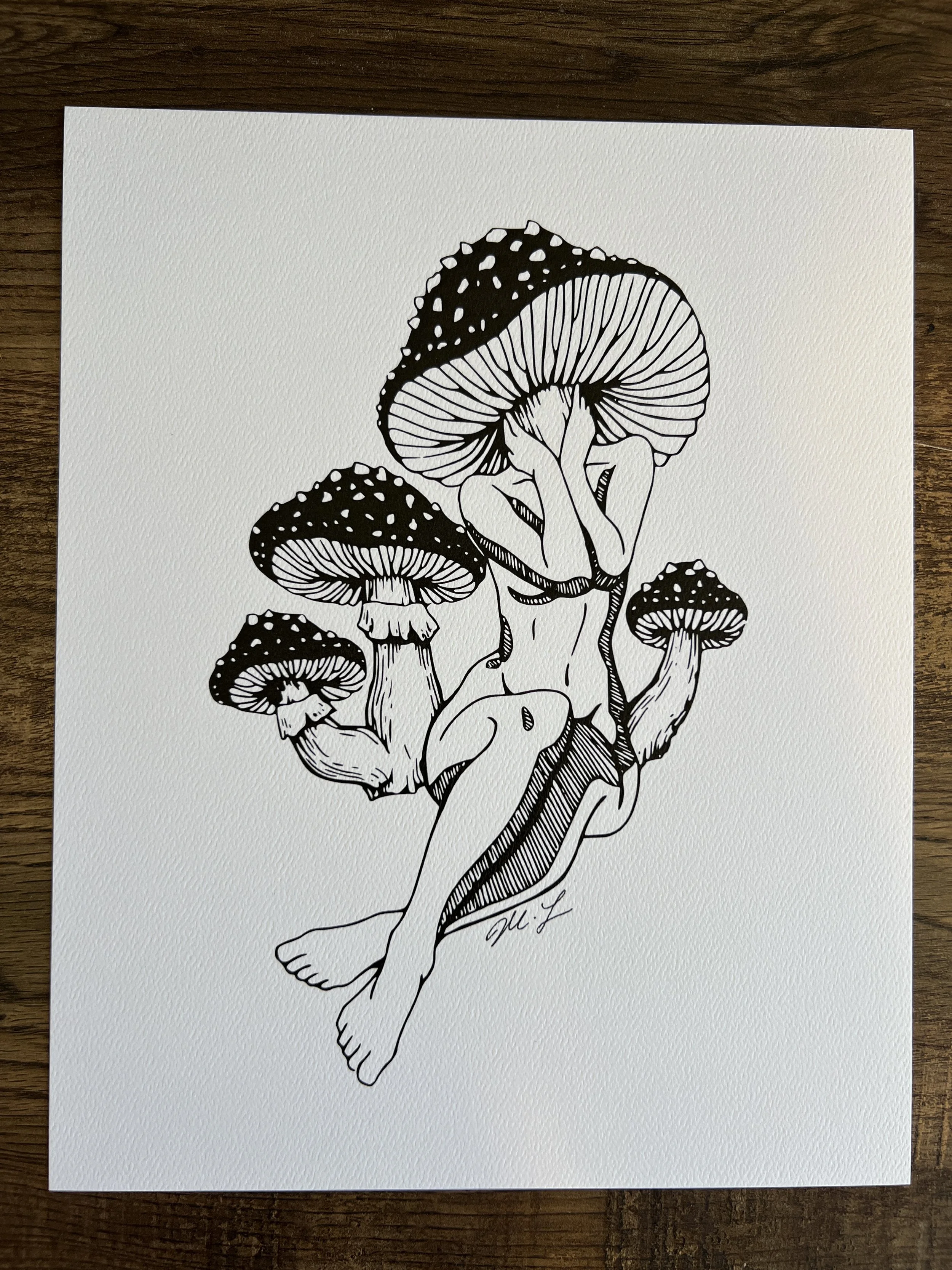Mushroom Lady Print
