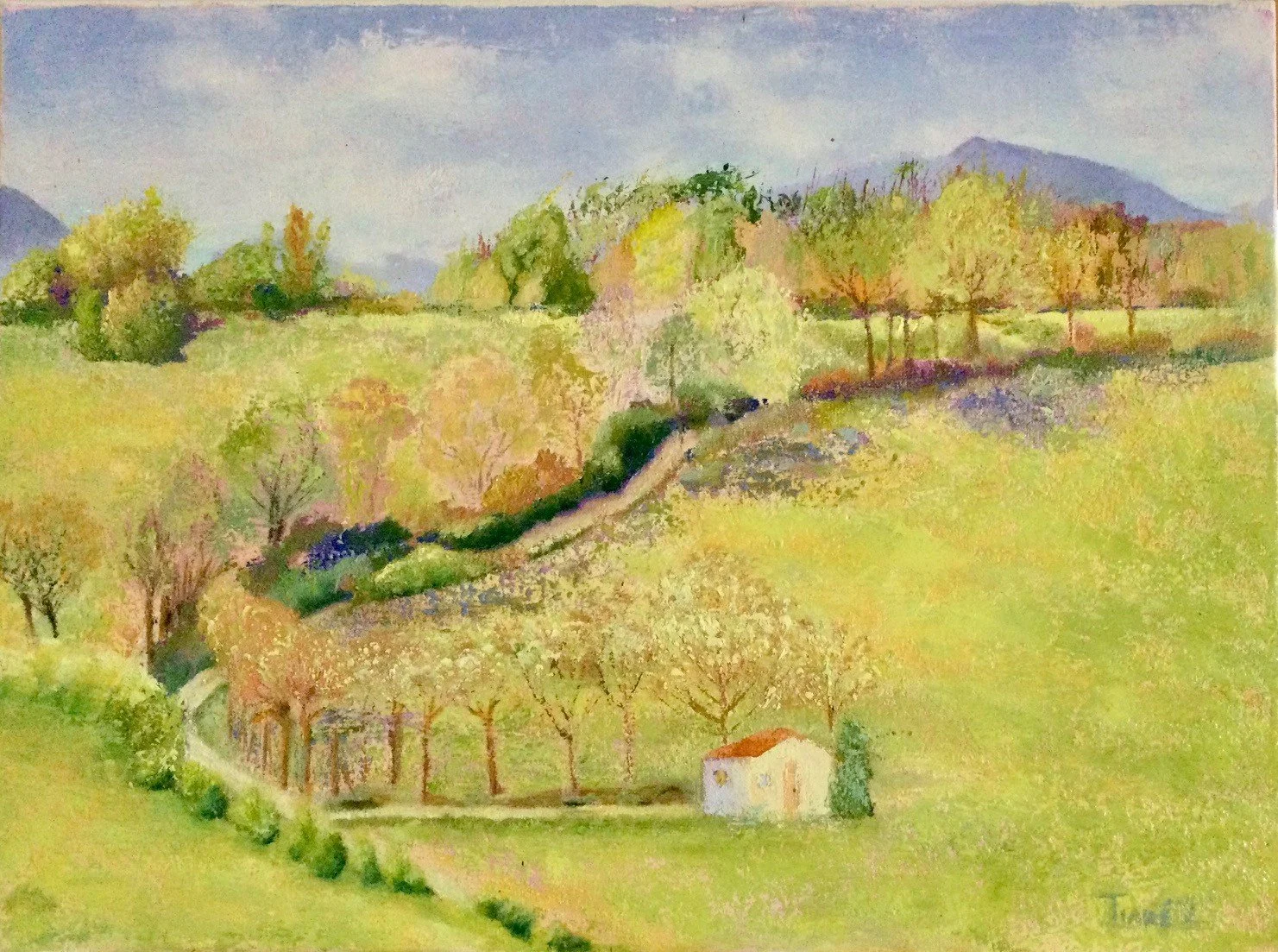 Aurignac Project #2, Late Spring Morning Light - 
oil on stretched canvas - 40x30cm