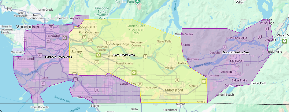 Maxx Bins Service Areas