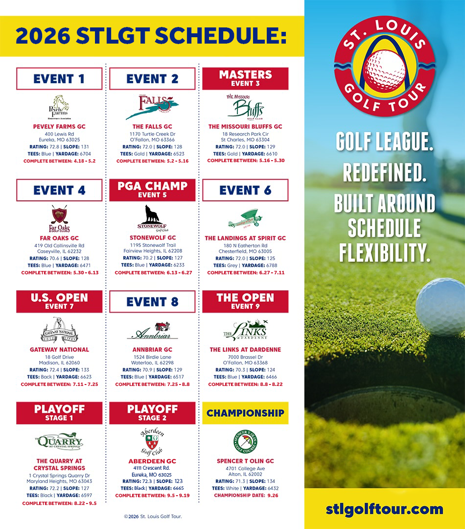 2026 St. Louis Golf Tour Schedule. Register now.