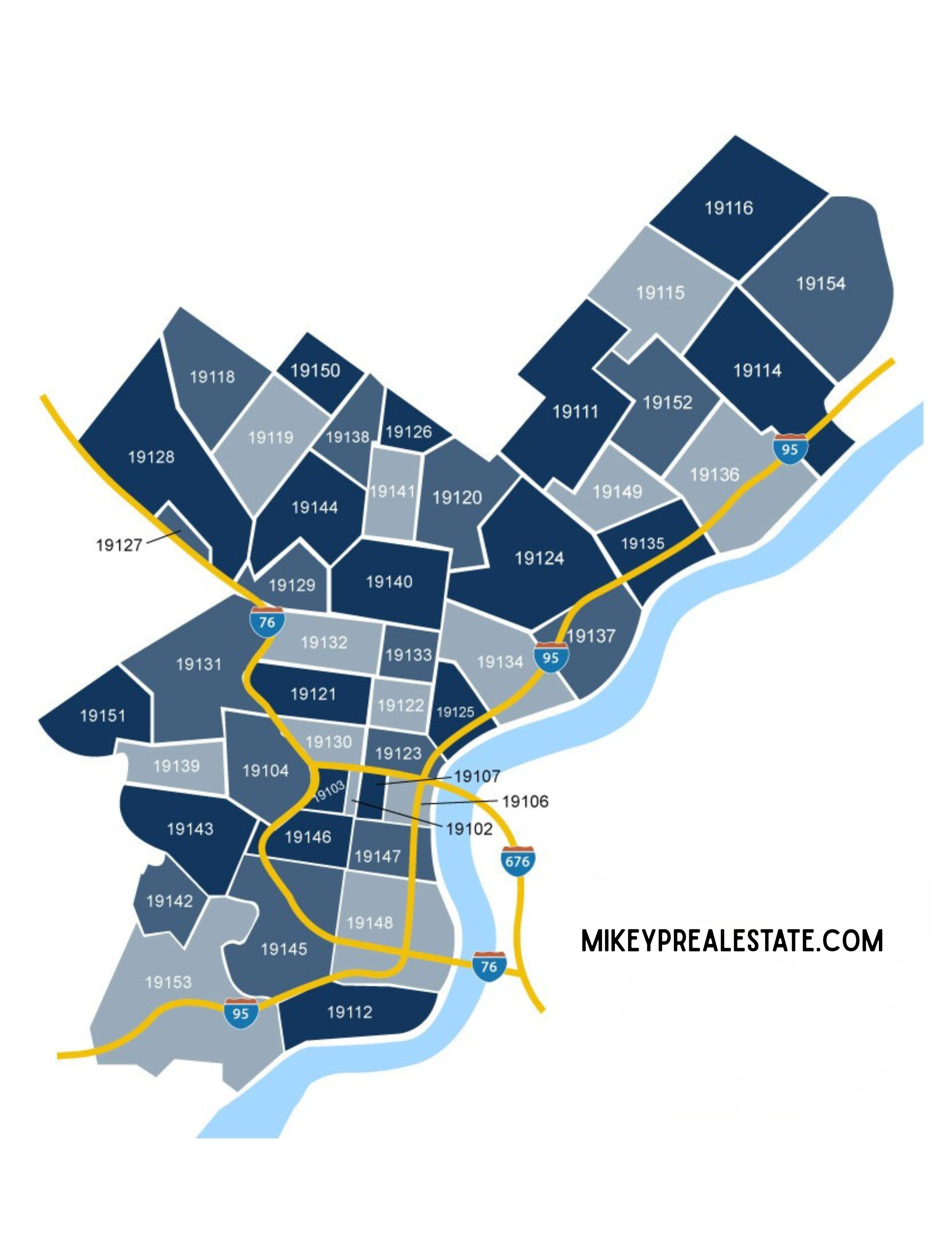 Here’s a Map of Zip Codes in Philadelphia.