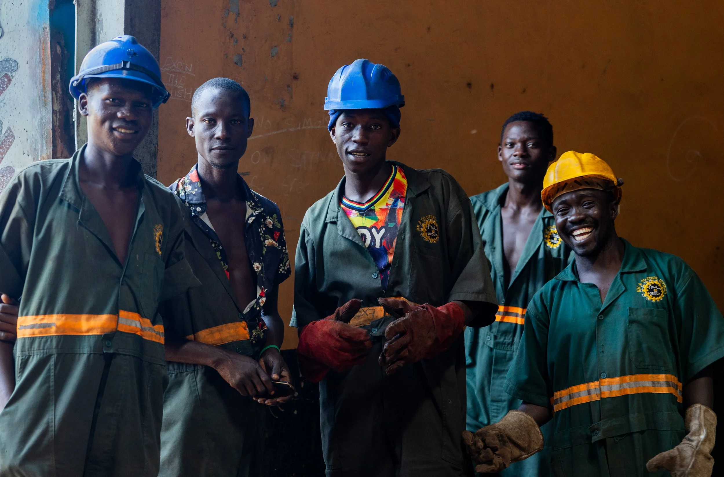 United workers in industrial radiance