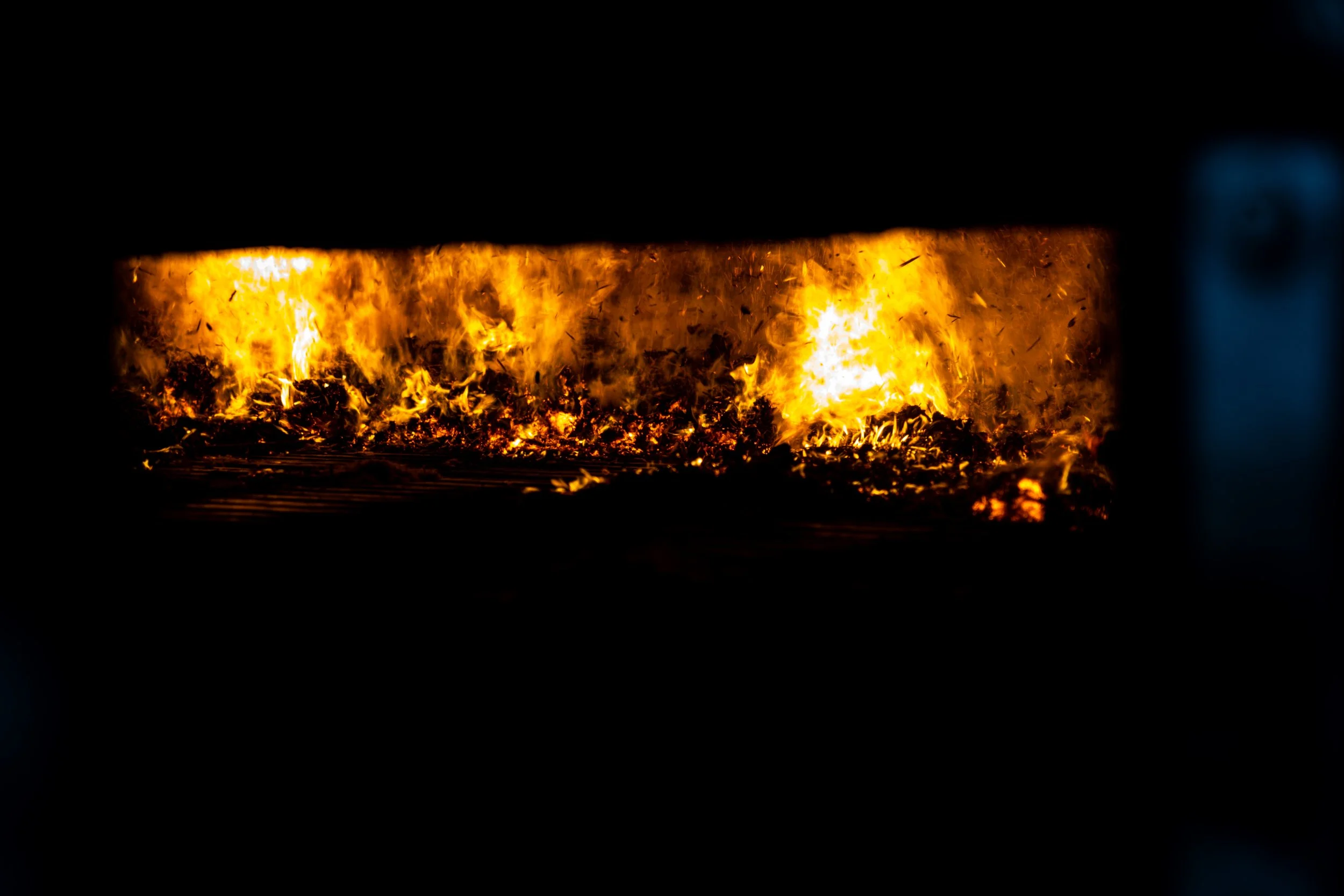 Furnace flames igniting industrial heart